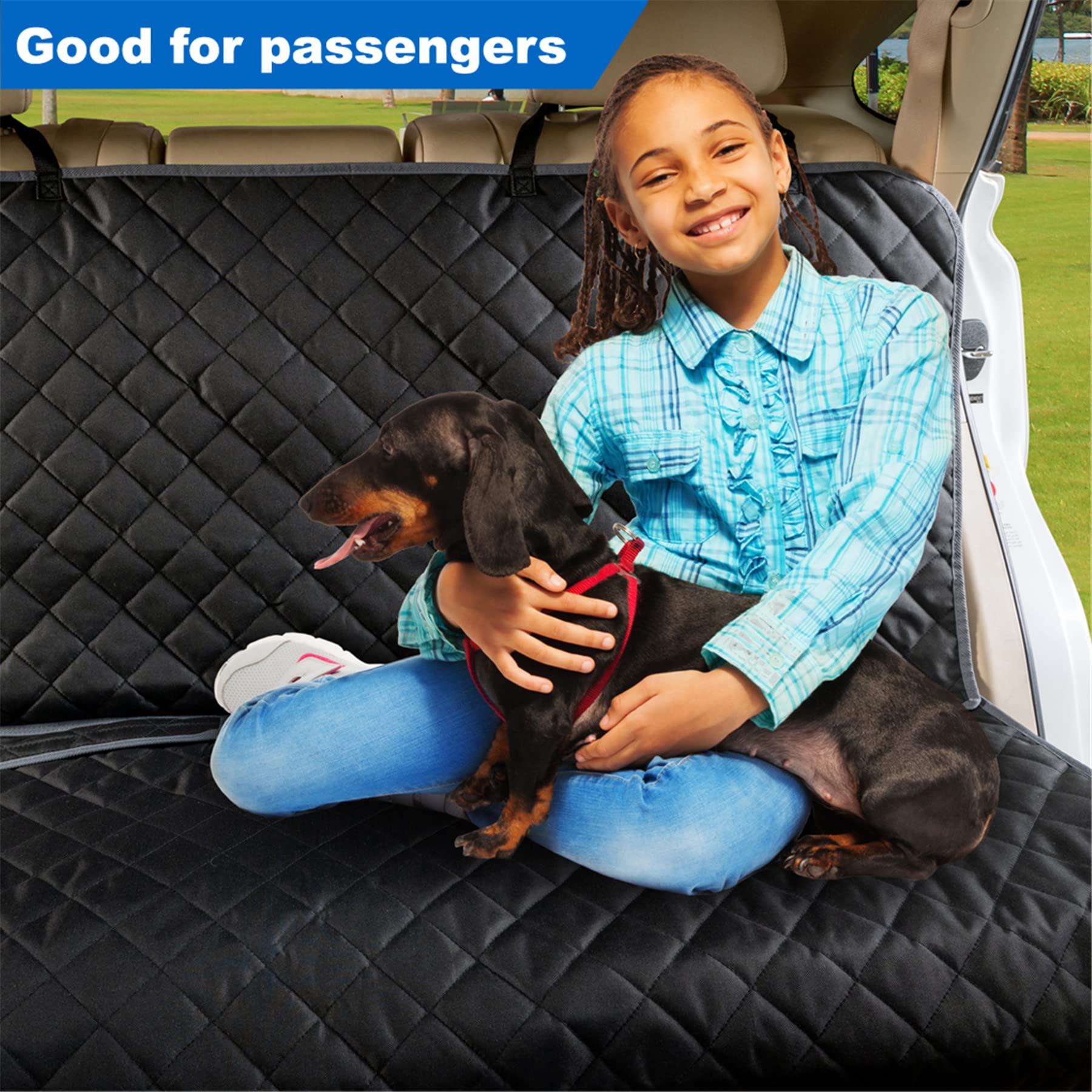 Waterproof Heavy-Duty Bench Car Seat Cover for Dogs - Non-Slip Pet Seat Protector Universal Fit for Cars, Trucks & SUVs | Perfect for Travel, Outdoor Adventures & Daily Commutes