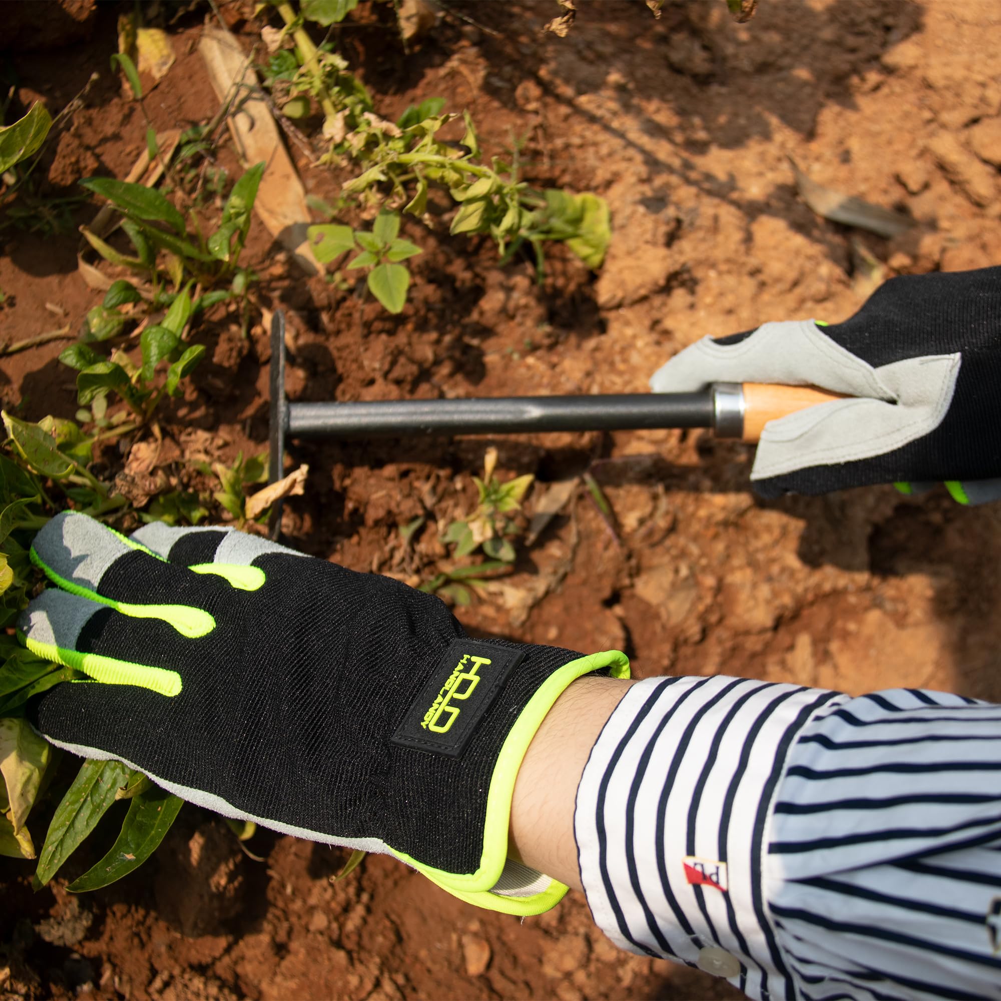 Premium Cowhide Leather Gardening Gloves for Men & Women - 2 Pairs Durable Work Gloves for Mechanics, Construction, Driving & Outdoor Activities (Size S, Grey) | Perfect for Yard Work, Landscaping & DIY Projects