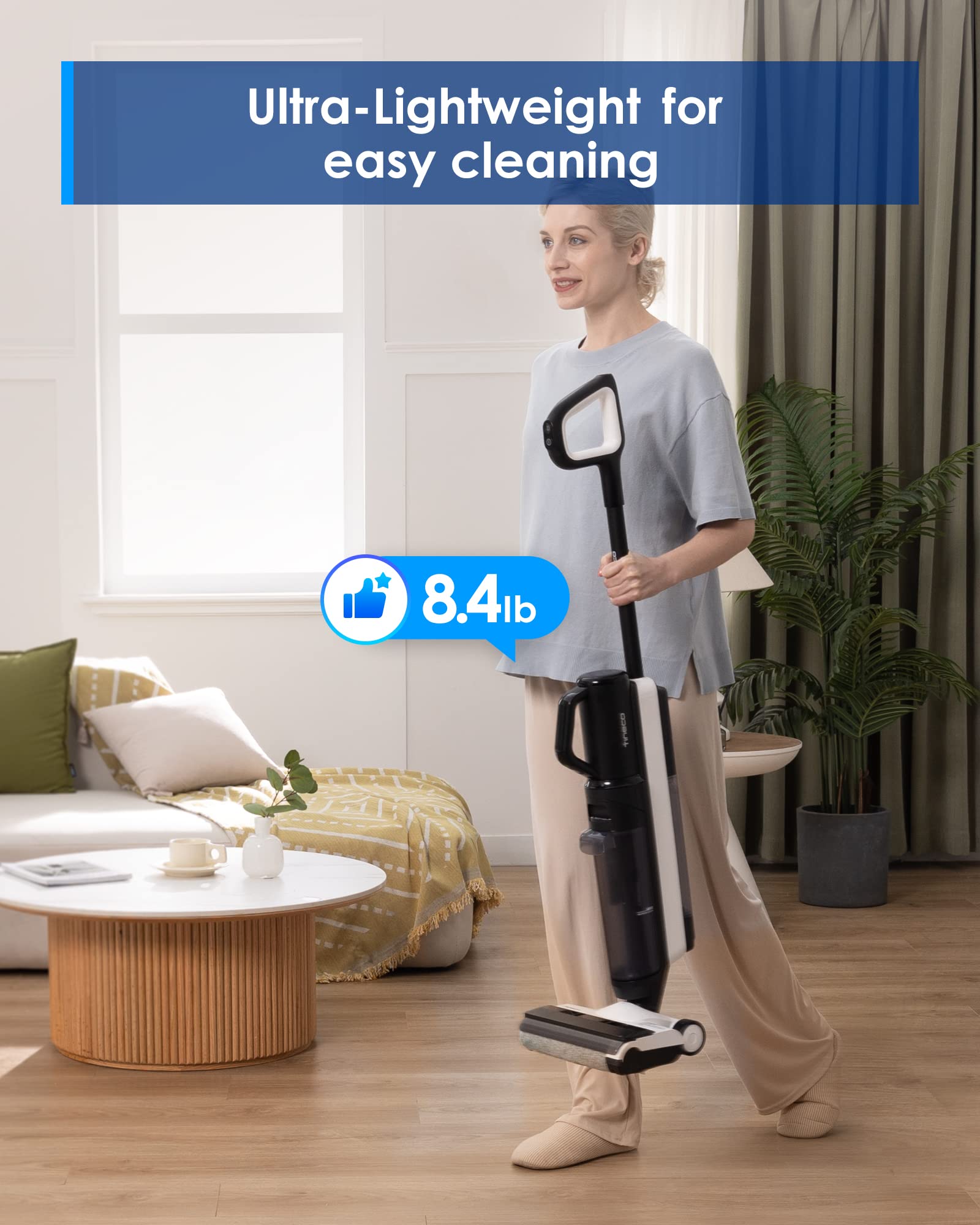 Tineco S5 Cordless Wet Dry Vacuum Cleaner & Mop - Lightweight for Multi-Surface Cleaning at Home