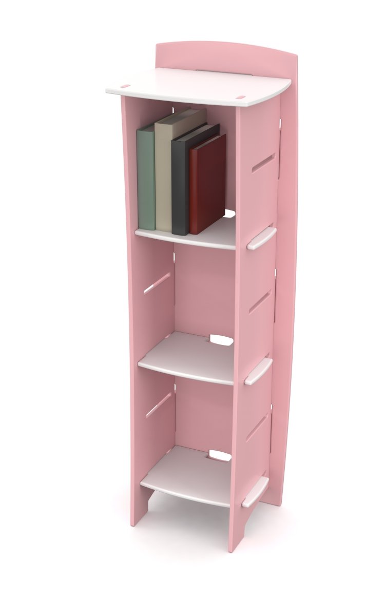 Pink Kids Bookcase - Sturdy Wooden Bookshelf for Children's Room, Nursery, Playroom & Classroom Organization