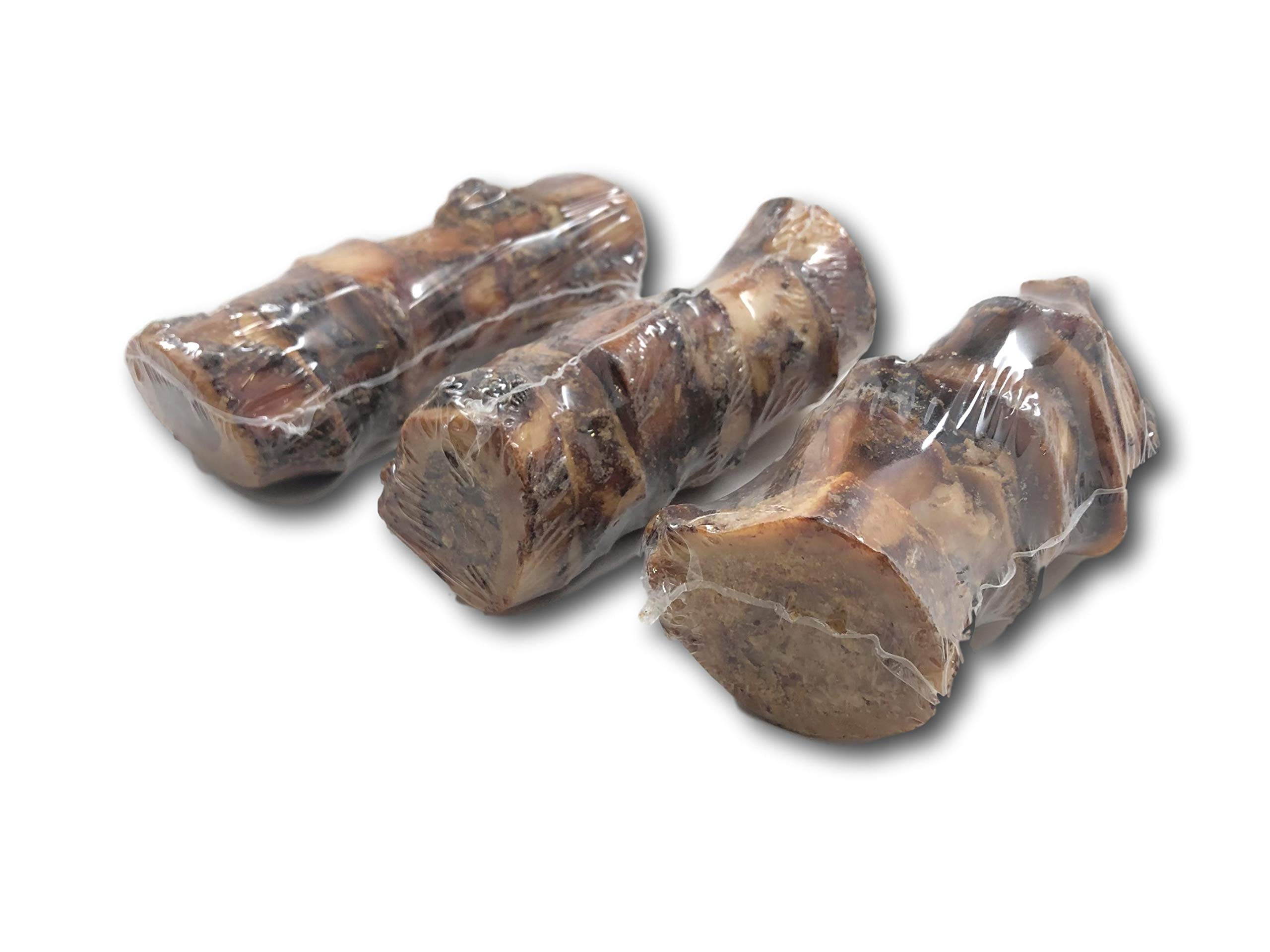 Premium USA-Made Dog Bones with Bone Marrow - Long-Lasting Natural Beef Femur Chews for Small Dogs (3 Pack of 6 Slices) - Perfect for Teething, Training & Dental Health