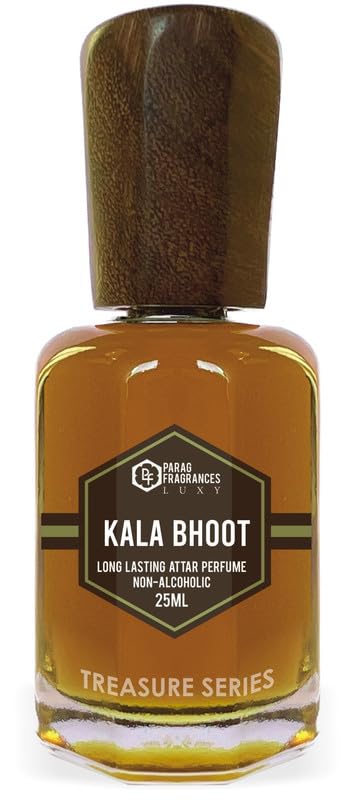 Parag Fragrances Kala Bhoot Attar 25ml - Natural Long-Lasting Perfume Oil for Men | Treasure Series | Alcohol-Free Ittar for Pooja, Worship & Daily Wear | Premium Attar for Spiritual Ceremonies & Personal Fragrance