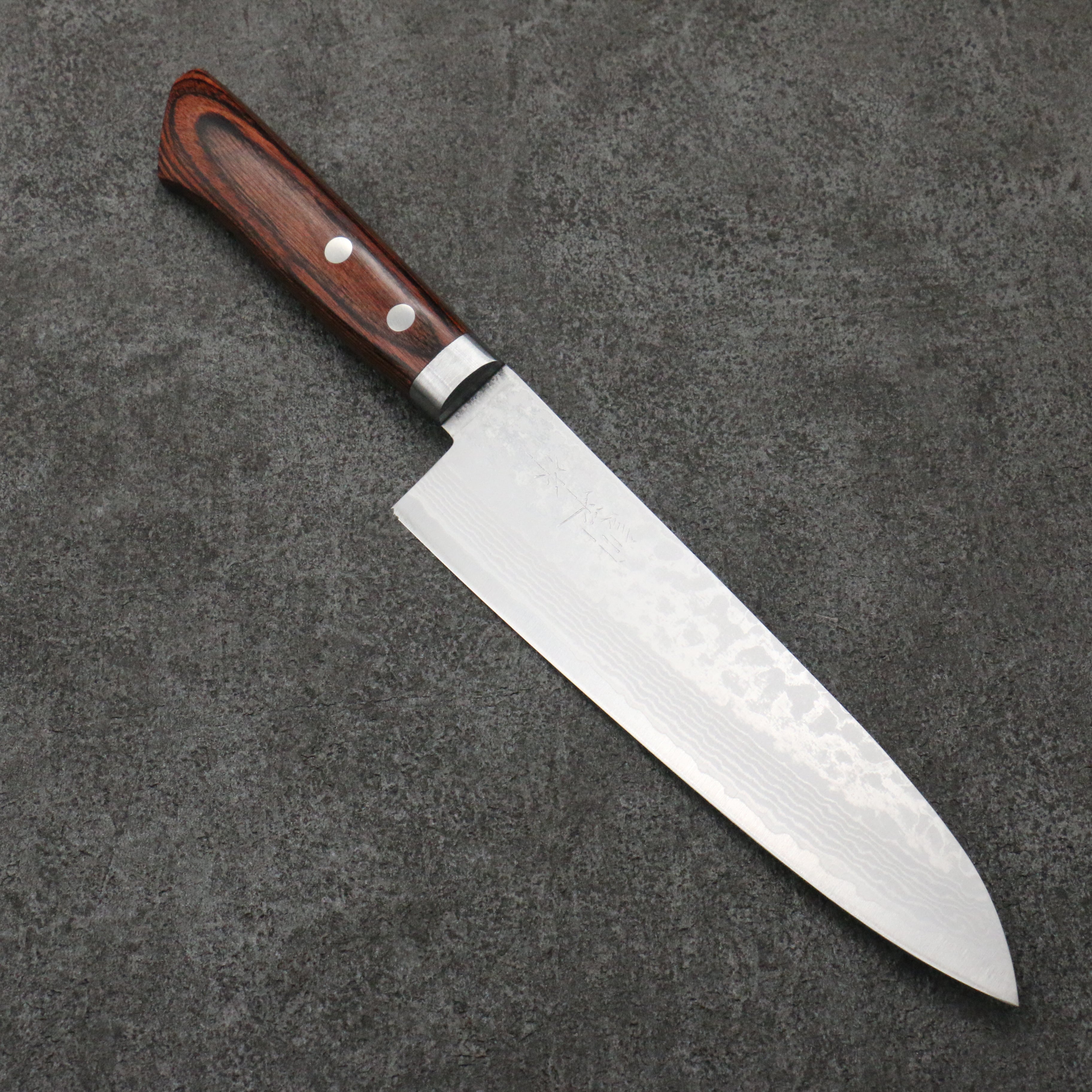Premium Kunihira Sairyu VG10 Damascus Gyuto Chef Knife 180mm - Japanese High Carbon Stainless Steel Blade with Mahogany Handle - Perfect for Sushi, Meat Slicing & Professional Kitchen Use