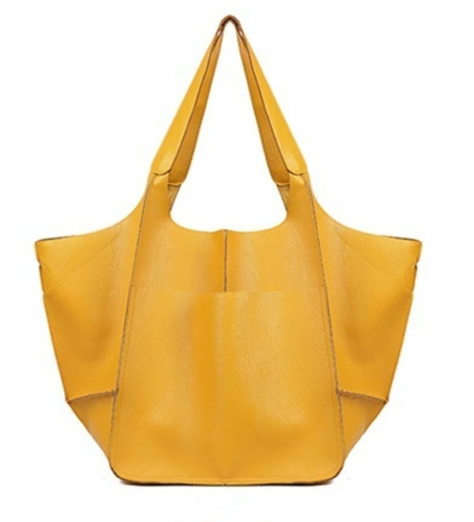 Stylish Large Capacity Faux Leather Tote Bag for Women - Designer Metal Accent Luxury Shoulder Bag - Perfect for Work, Travel & Shopping (Casual Soft Big Shopper Purse)