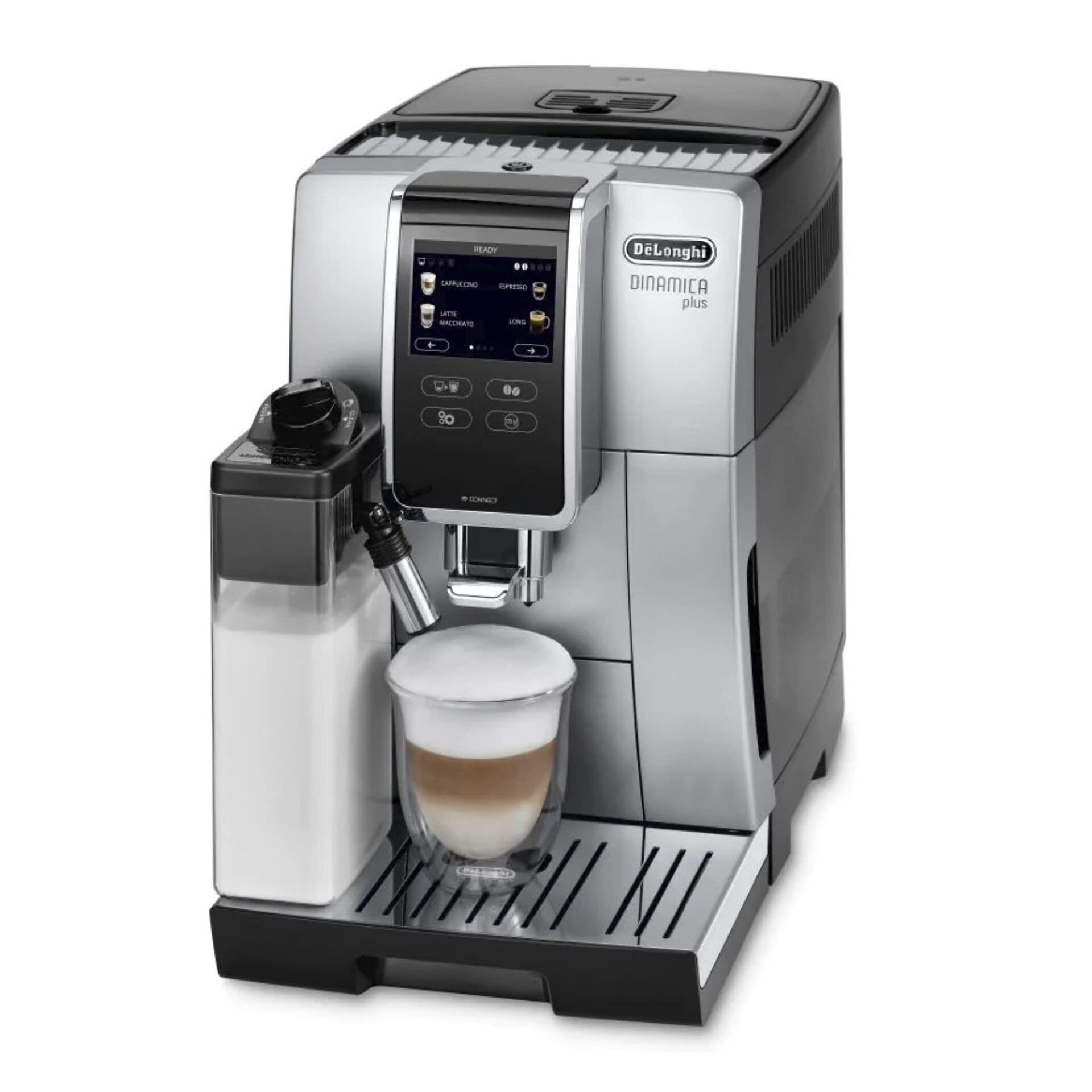 De'Longhi ECAM 370.85.SB Automatic Coffee Machine 1450W, 1.8L Capacity, Silver & Black Plastic - Perfect for Home, Office, and Restaurant Use