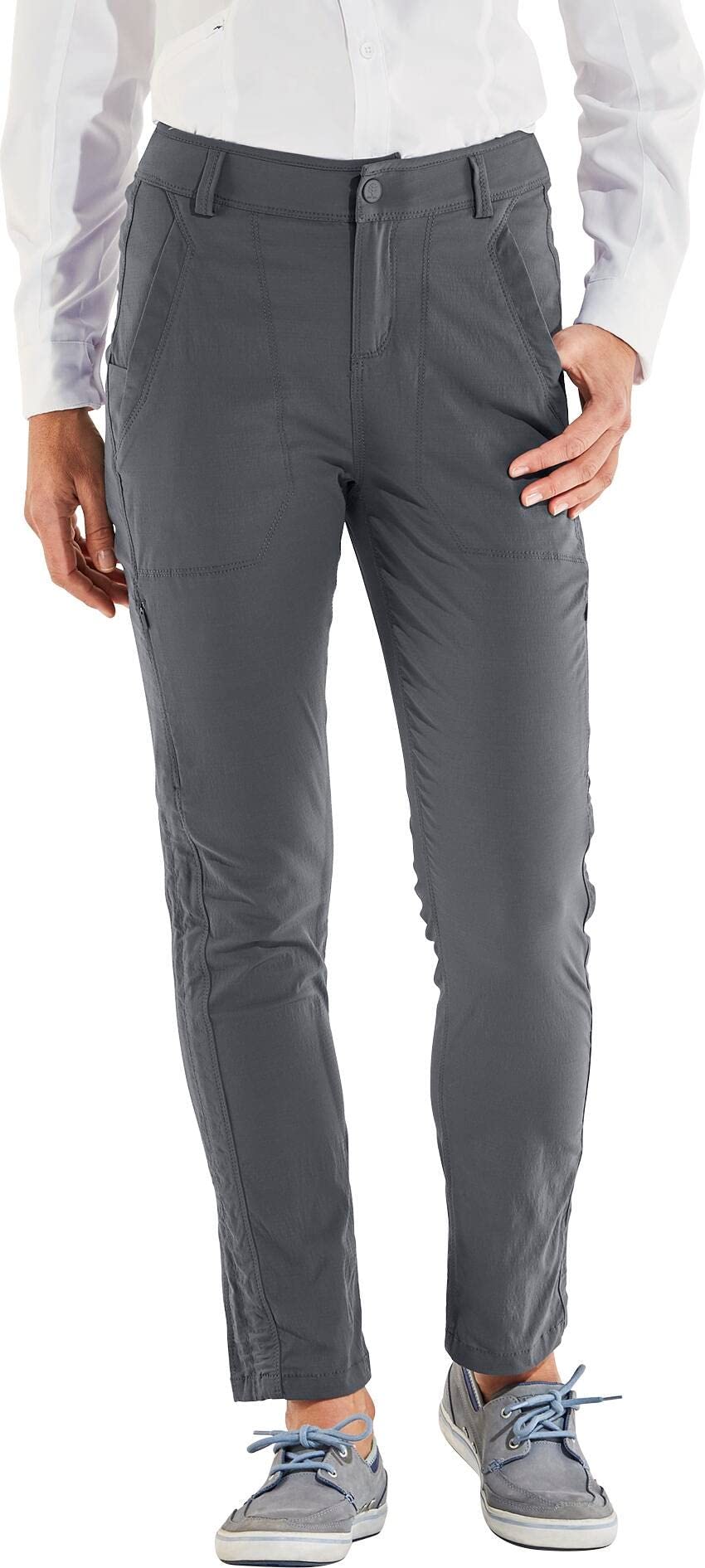 Coolibar UPF 50+ Women's Sun Protective Fishing Pants - Lightweight Quick-Dry Outdoor Pants for Hiking, Beach & Water Sports