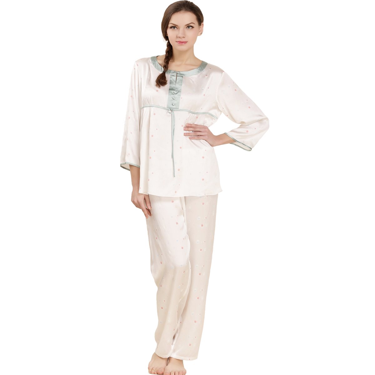 LoveSilk Women's 100% Pure Silk Pajama Set - Luxury Sleepwear for Women, Soft & Breathable Nightwear, Elegant Loungewear Gift for Her - Perfect for Relaxing at Home, Spa Days & Romantic Getaways