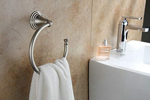 Paradise Bathworks 62328 Eden Satin Nickel Paper Holder Tube - Bathroom Tissue Roll Dispenser for Home, Office & Hotel Use