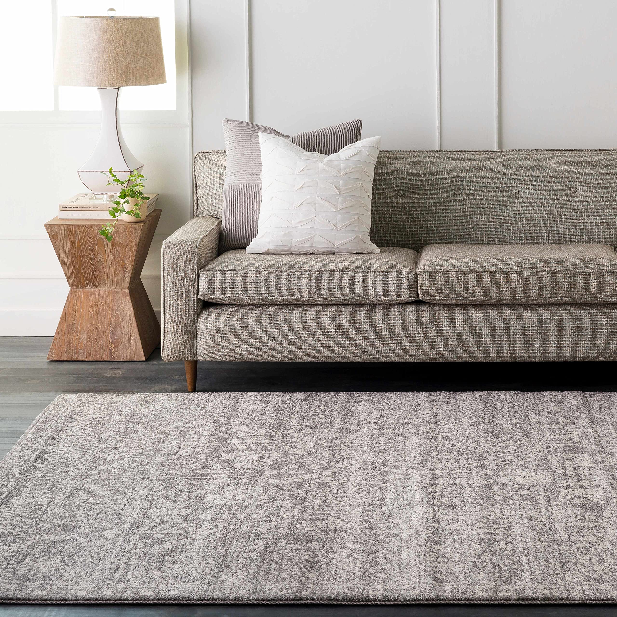 Hauteloom Sigel Traditional Area Rug 2' x 3' - Soft Gray & Beige Living Room Rug, Bedroom Carpet - Perfect for Home Decor, Office, Dorm & Cozy Spaces