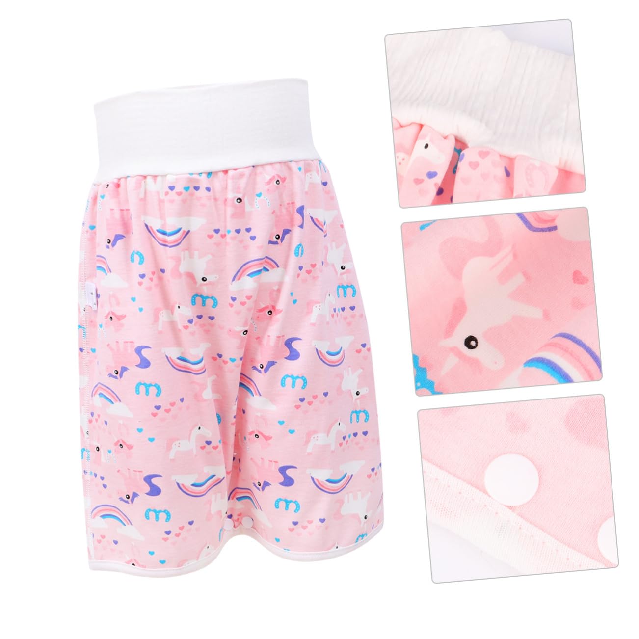 Totority 2 Pack Reusable Cotton Training Pants for Babies - Soft Diaper Skirt & Nappy Cover for Toddler Potty Training | Home, Daycare & Travel Use
