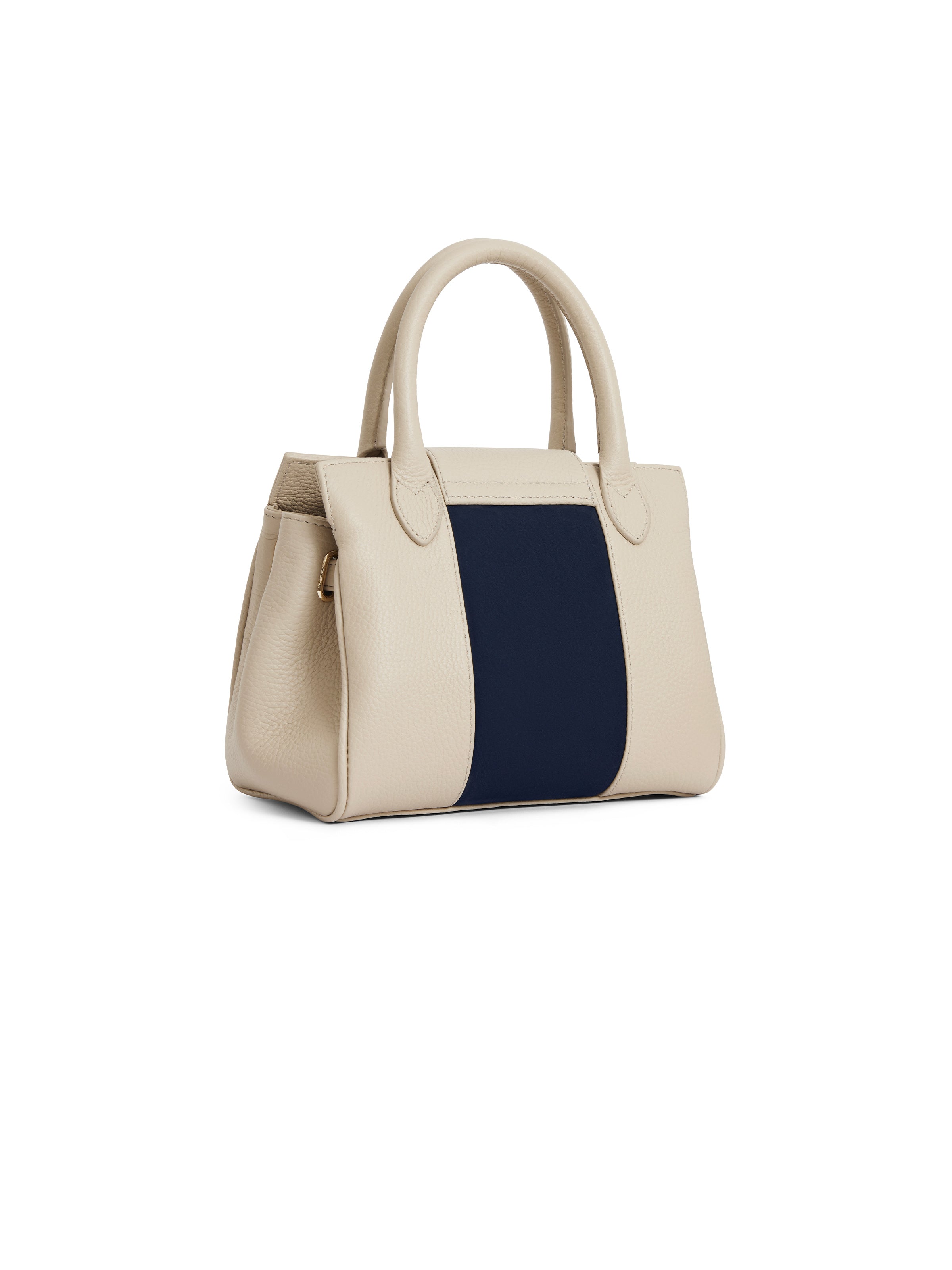 Mini Windsor Handbag - Stone Leather & Navy Suede Crossbody Purse for Women | Elegant Everyday Bag for Work, Date Night & Travel Accessories