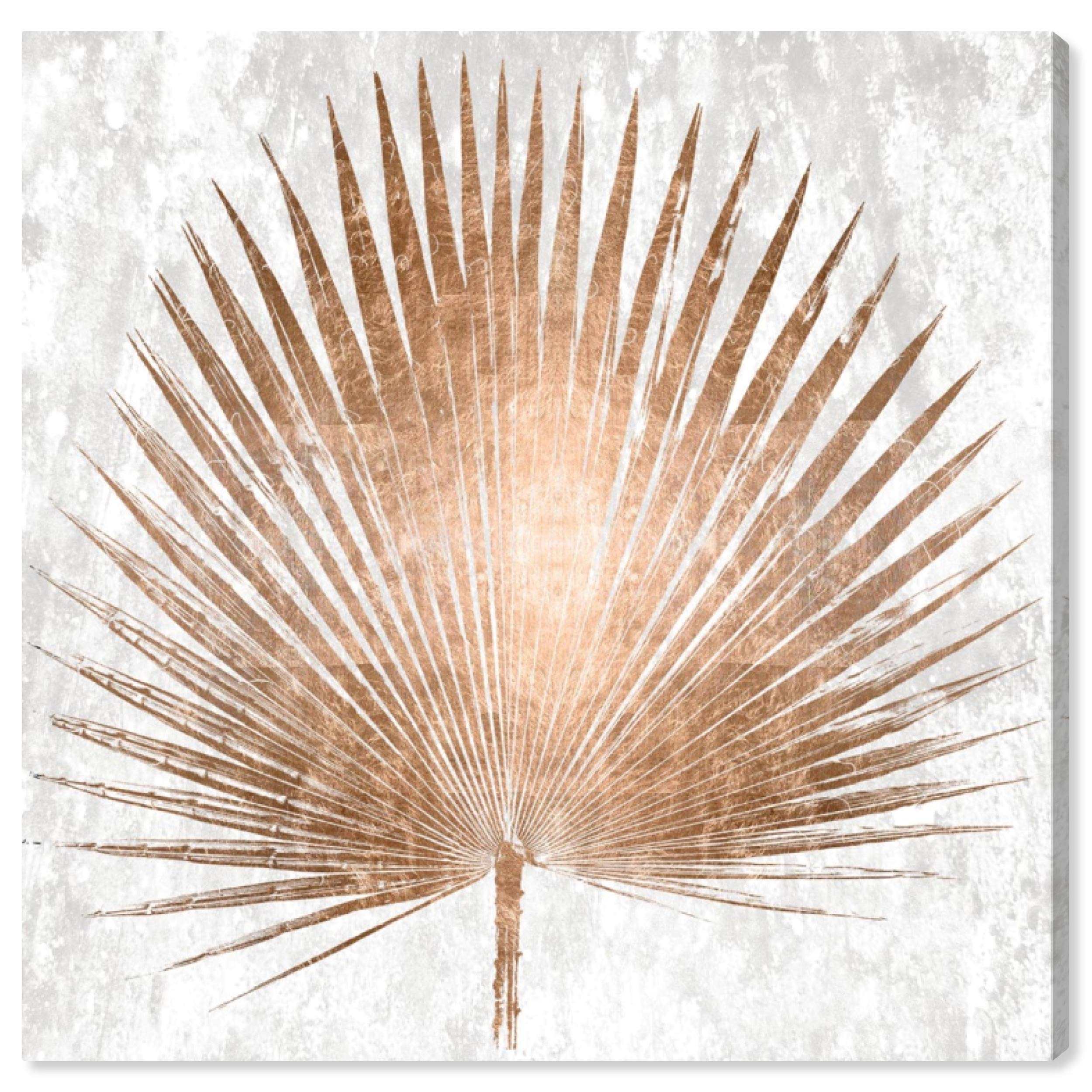 Palm Leaf Botanical Wall Art Canvas Print - 24