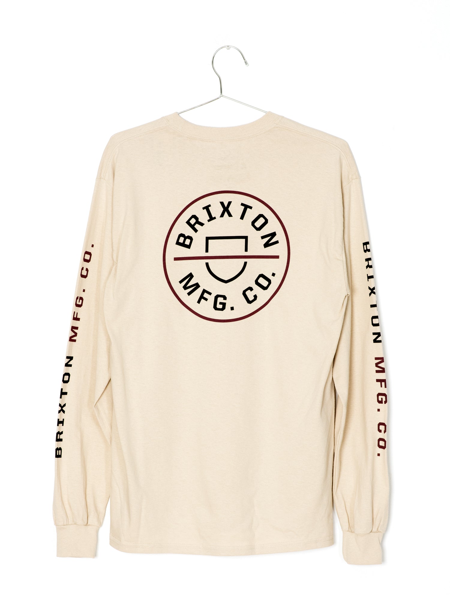Brixton Crest Long Sleeve T-Shirt for Men - Soft Cotton Crewneck Tee - Casual & Streetwear Style - Perfect for Everyday Wear, Outdoors, and Urban Fashion