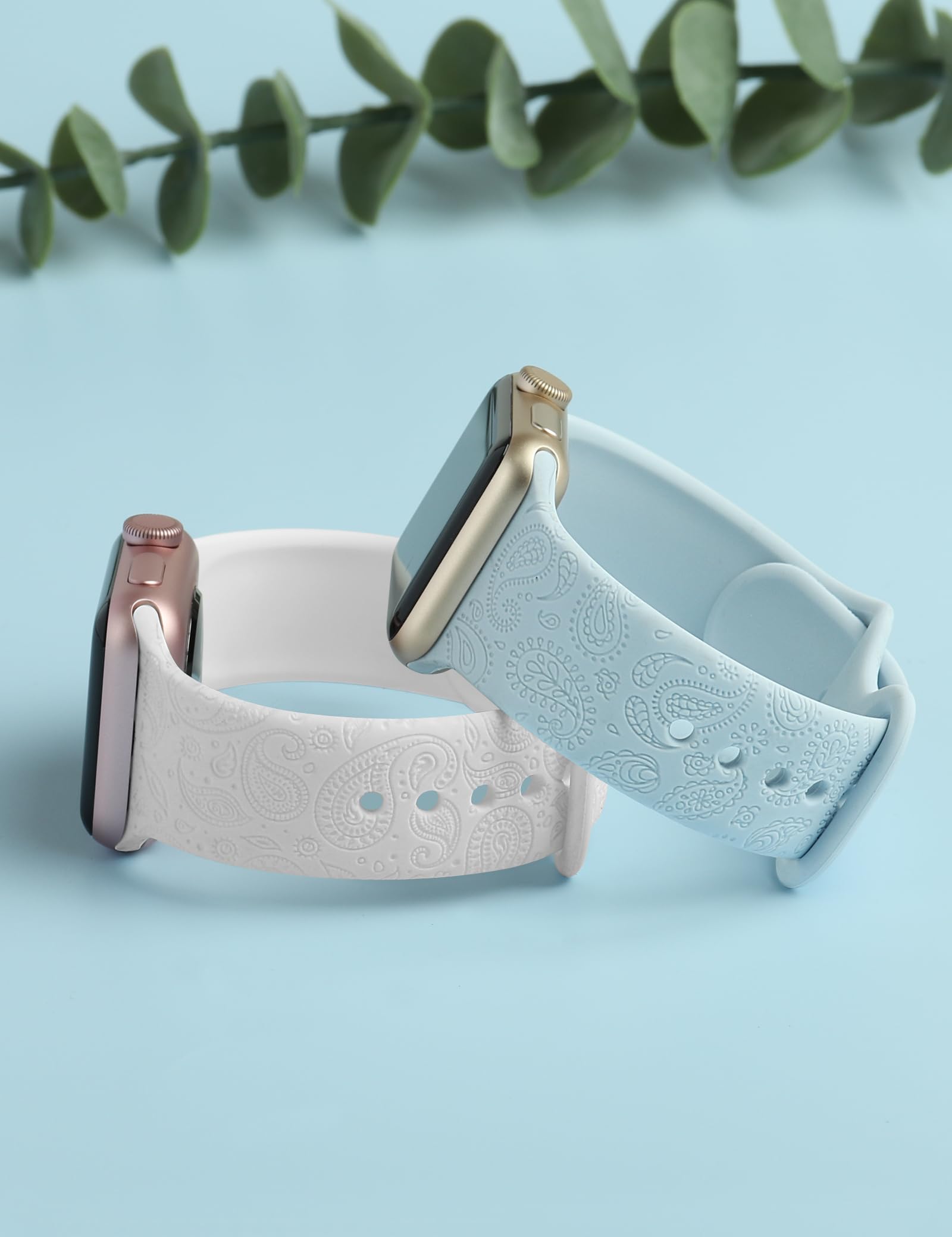 2 Pack Ancient Persian Engraved Adjustable Apple Watch Bands - Compatible with 38mm 40mm 41mm 42mm 44mm 45mm 49mm for iWatch Series 8/7/6/5/4/3/2/1/SE/Ultra - Trendy Unisex Design for Men & Women - Perfect for Workouts, Office Wear & Casual Fashion