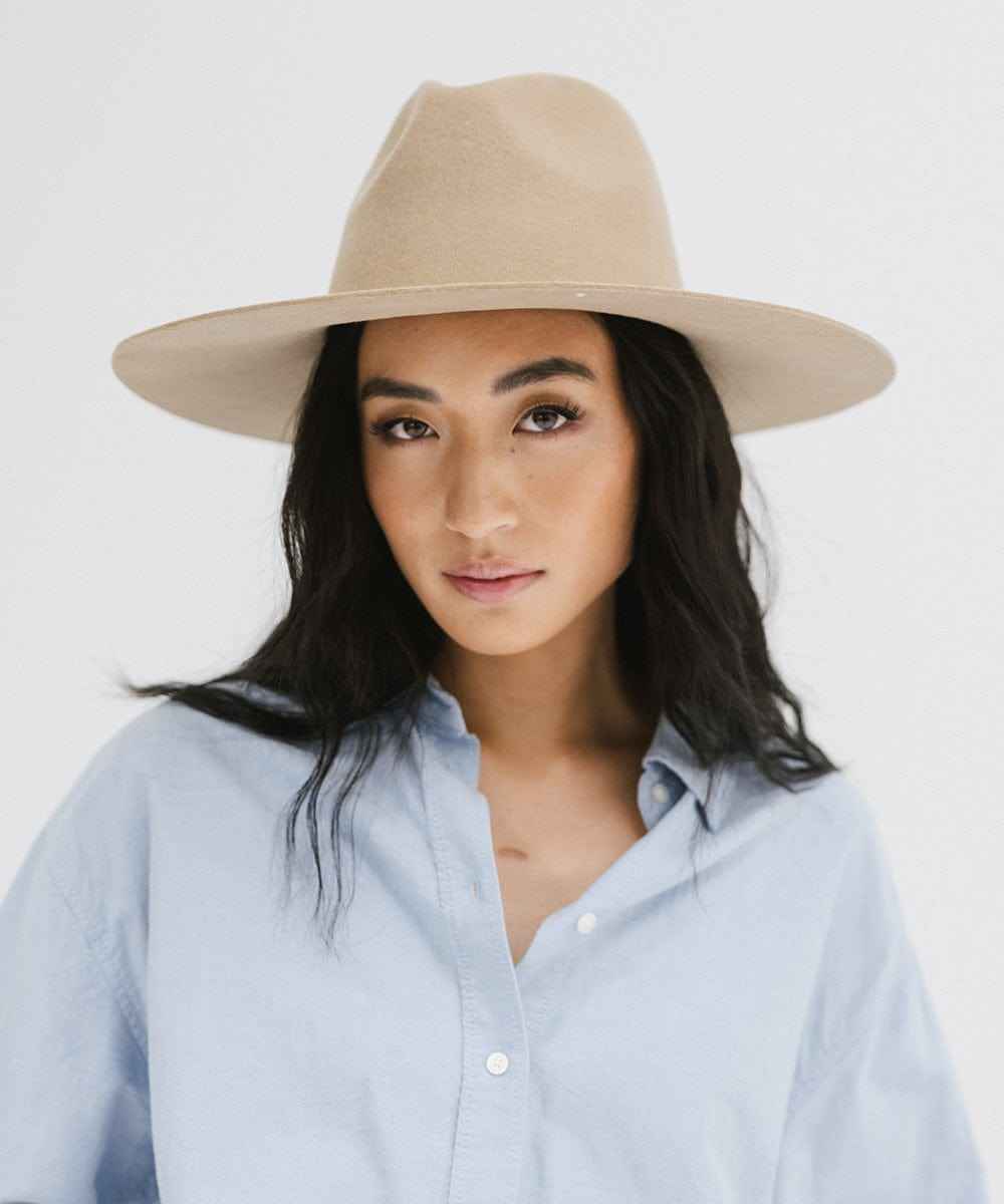 Emma Wide Brim Fedora Hat for Women - Stylish Sun Hat with UPF 50+ Protection - Perfect for Beach, Outdoor, and Summer Fashion