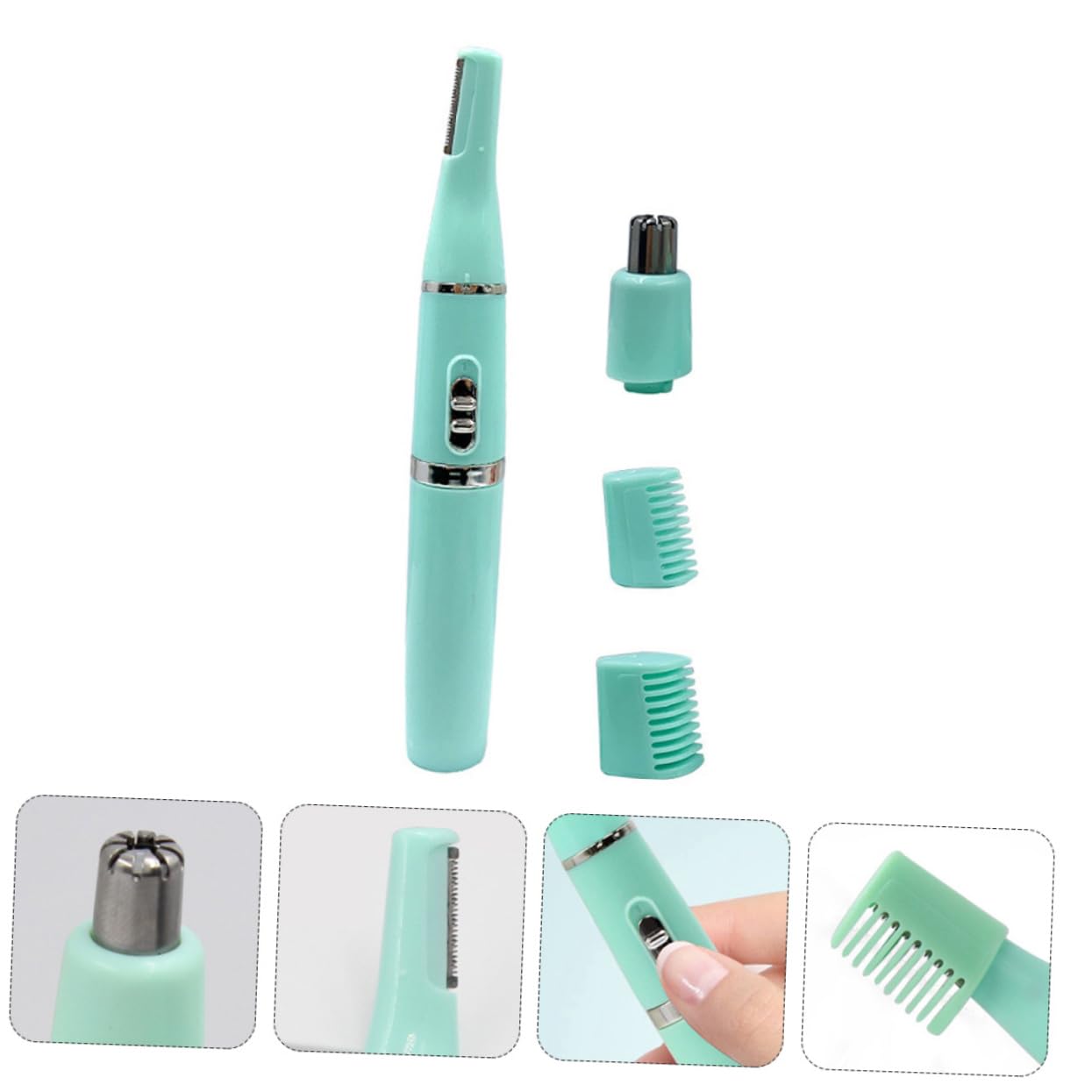 Minkissy Electric Eyebrow & Nose Hair Trimmer for Men - Portable Facial Hair Remover, Body Grooming Shaver with ABS Material - Perfect for Travel, Home & Office Use