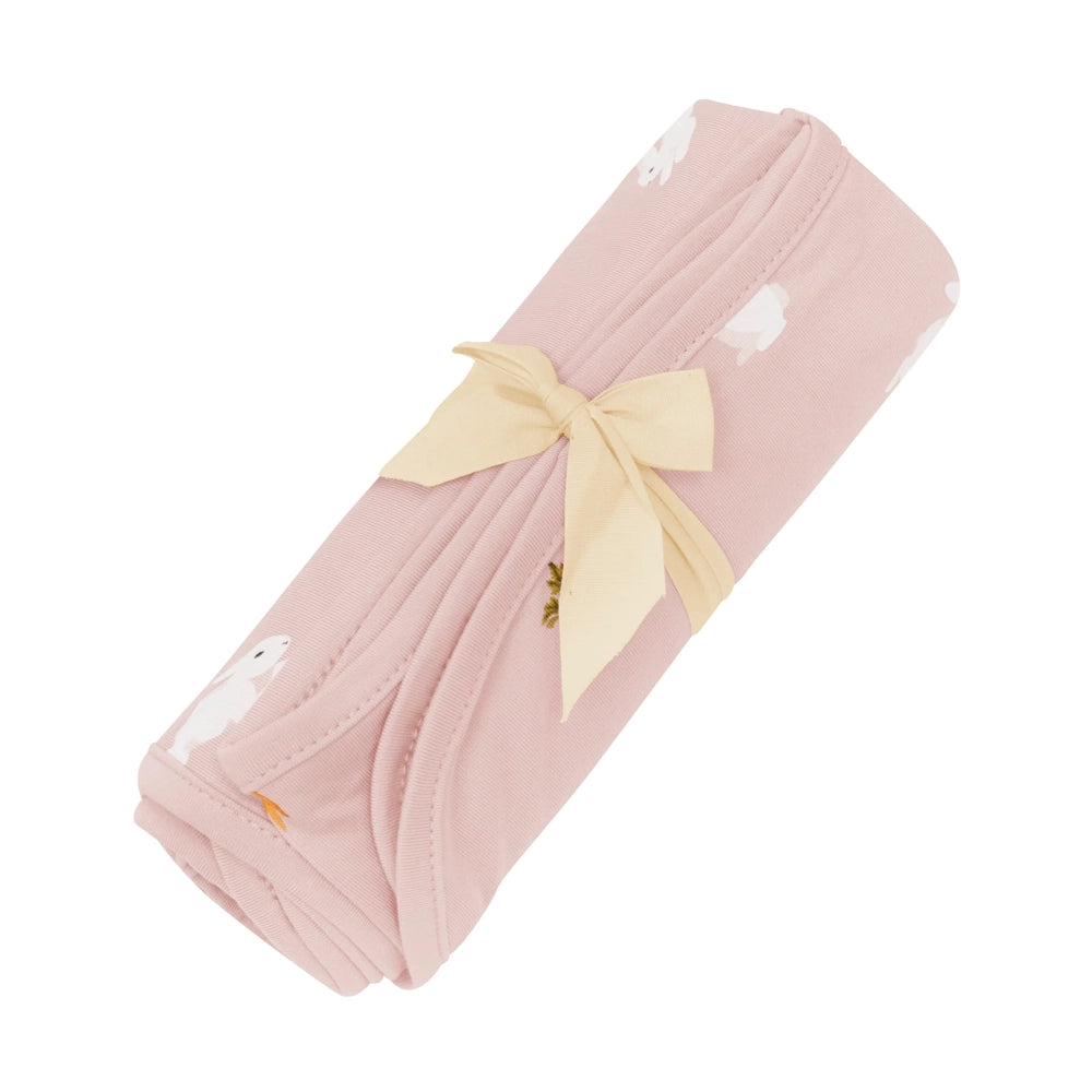 Kyte Baby Swaddle Blanket - Soft Organic Cotton Swaddle Wrap for Newborns & Infants - Blush Rabbit Print - Perfect for Sleep, Swaddling & Comfort