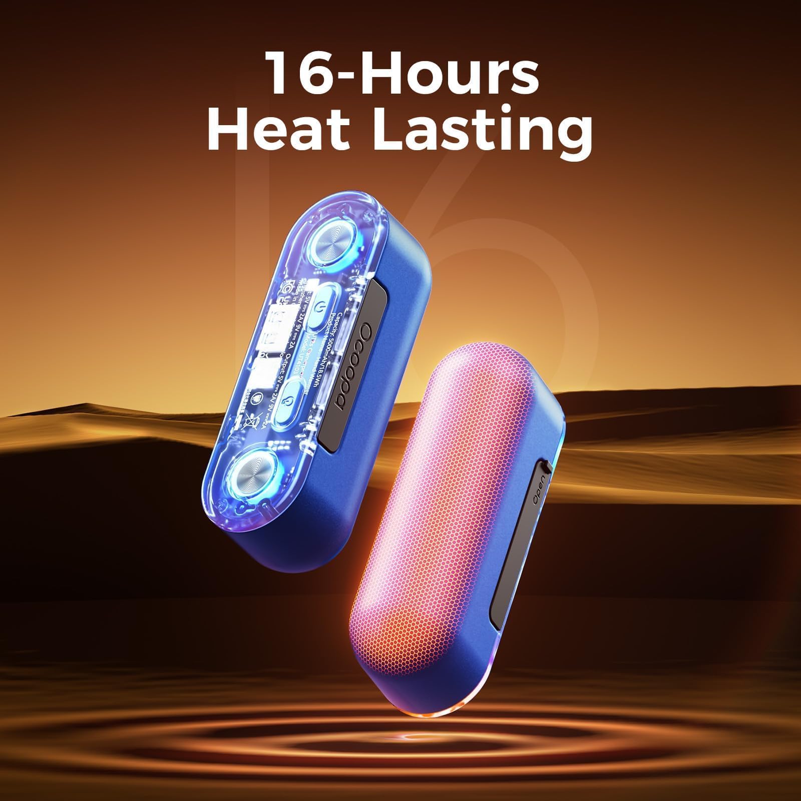 Rechargeable Hand Warmers 2 Pack - 10000mAh Magnetic Electric Hand Warmer with 4 Heat Levels up to 58°C, USB-C Portable Charger for Raynaud's Relief - Perfect for Golf, Outdoor Activities, Winter Sports & Tech Gifts for Men (UT2s MagTwins)