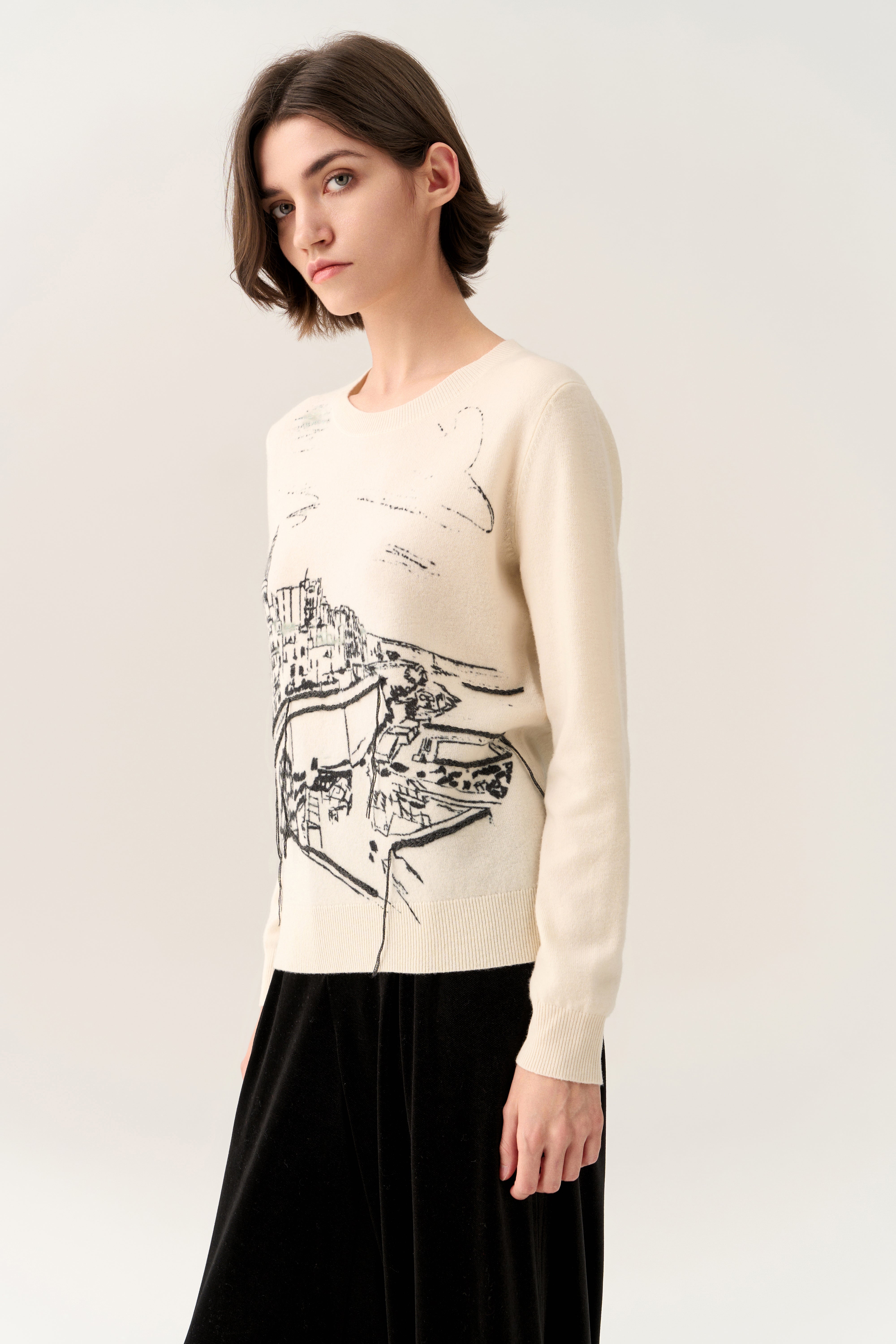 Stylish Fringe Detail Pullover Sweater for Women - Cozy Knit Top for Casual Outfits & Fall Layering