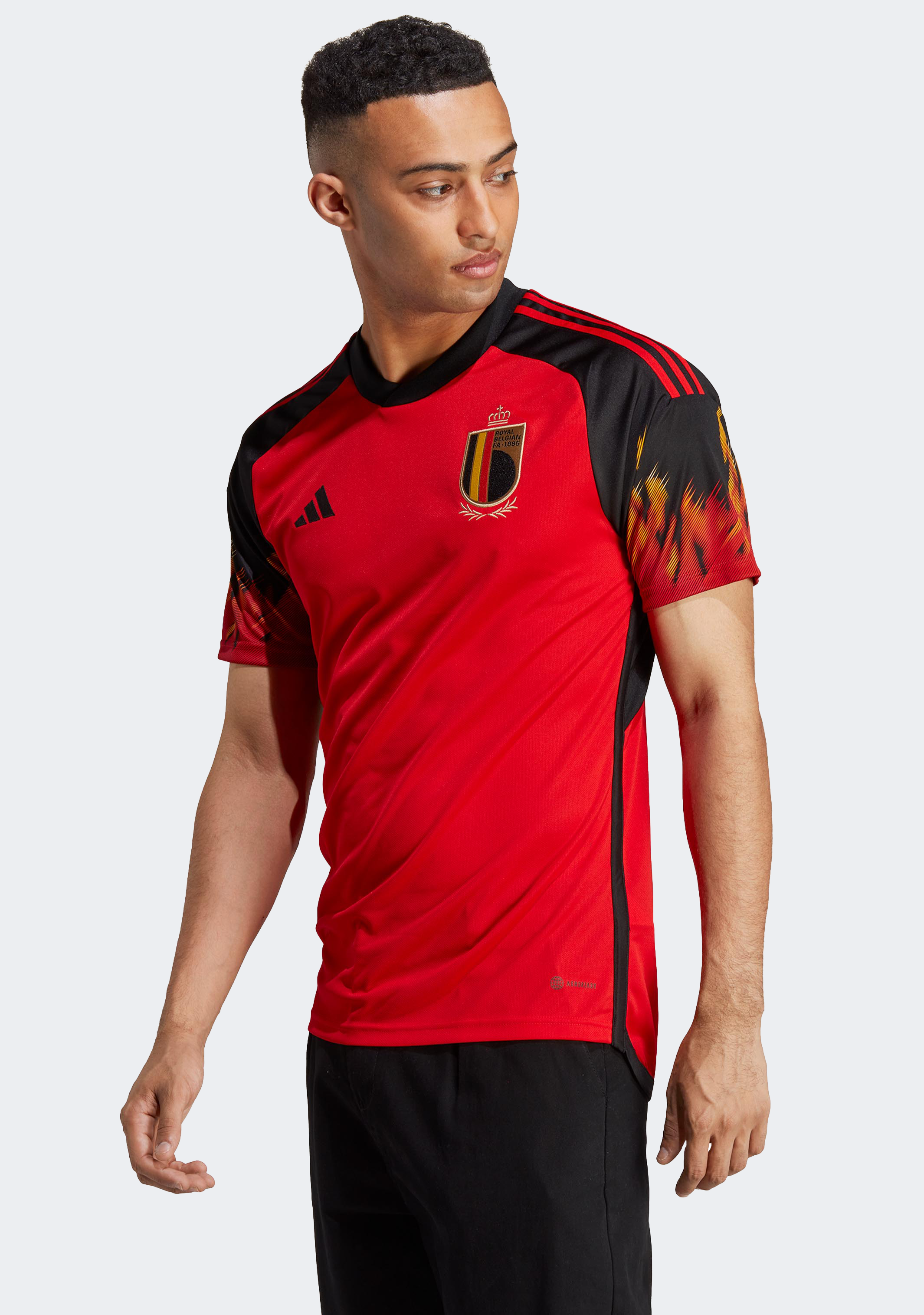Adidas Men's Belgium Home Soccer Jersey 2023 - Official Licensed Football Shirt for Fans & Players - Perfect for Matches, Training, and Casual Wear