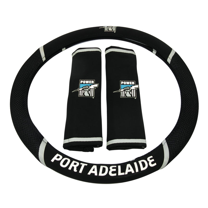 Premium AFL Port Power Steering Wheel Cover - Non-Slip Grip, Universal Fit for Cars & Trucks - Perfect for Driving Comfort & Vehicle Protection