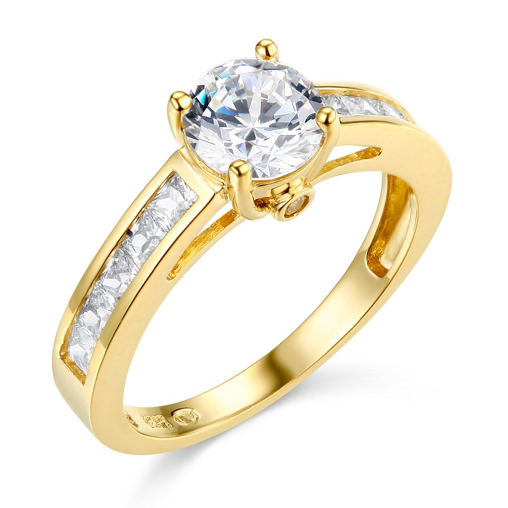 14K White or Yellow Gold Wedding Engagement Ring for Women - Elegant Solitaire Diamond Bridal Ring Set - Perfect for Proposals, Anniversaries, and Special Occasions