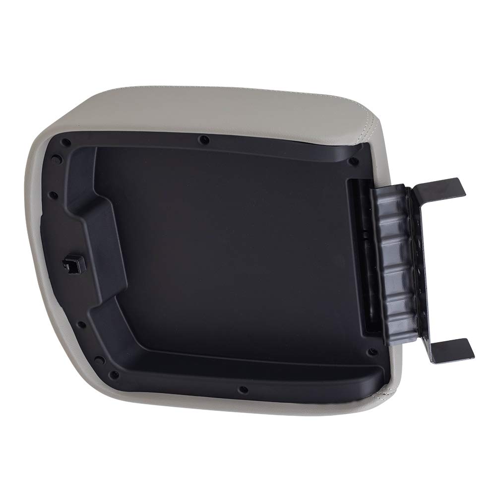 Brock Replacement Gray Center Console Armrest Lid Cover Compatible with 2007-2013 Chevy Silverado GMC Sierra Tahoe Escalade Pickup Truck - Durable Upgrade for Full Center Console Comfort & Style
