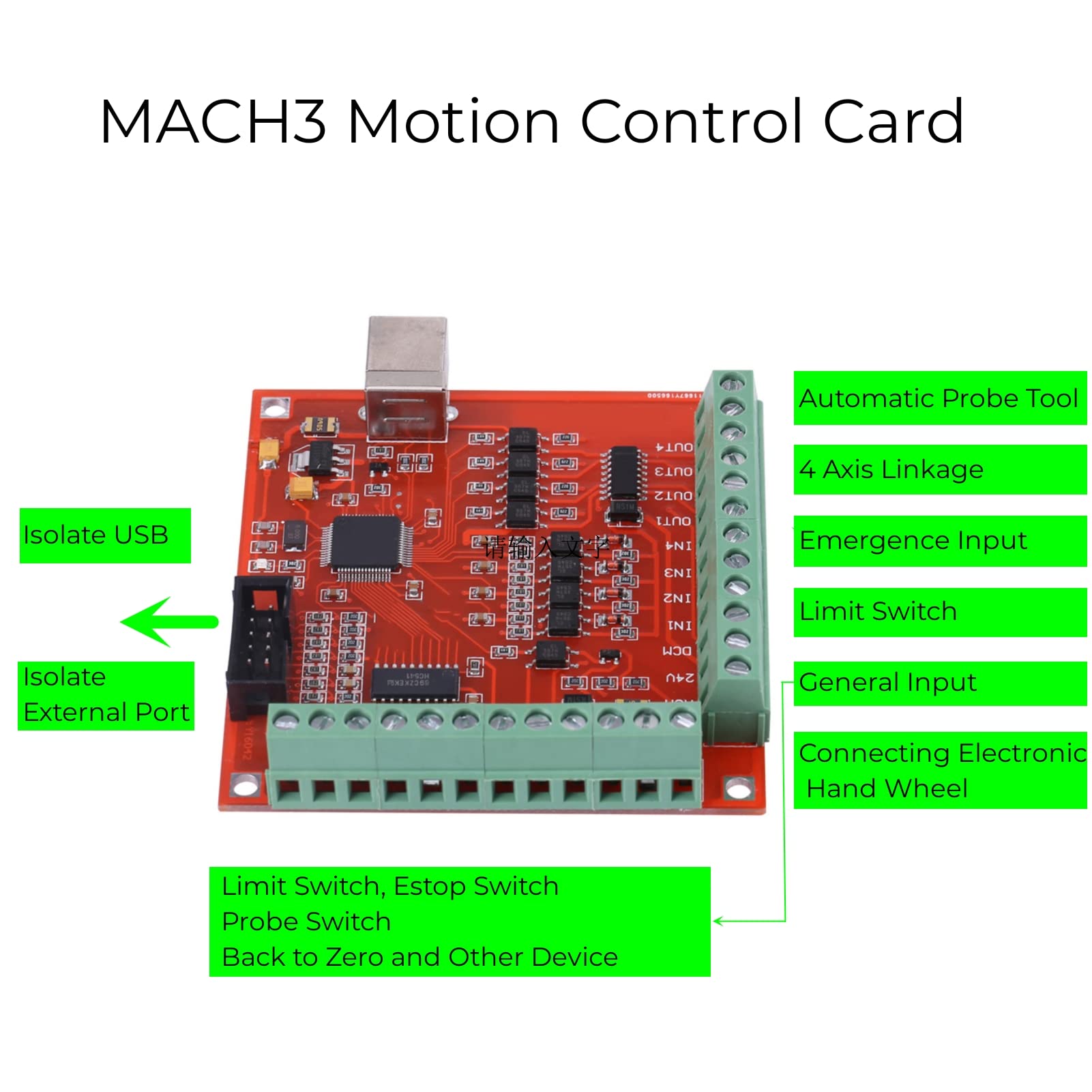 Fafeicy USB 100KHz 4-Axis CNC Motion Controller Card for Stepper & Servo Motors - Perfect for CNC Engraving, Milling, Laser Cutting and DIY Automation Projects
