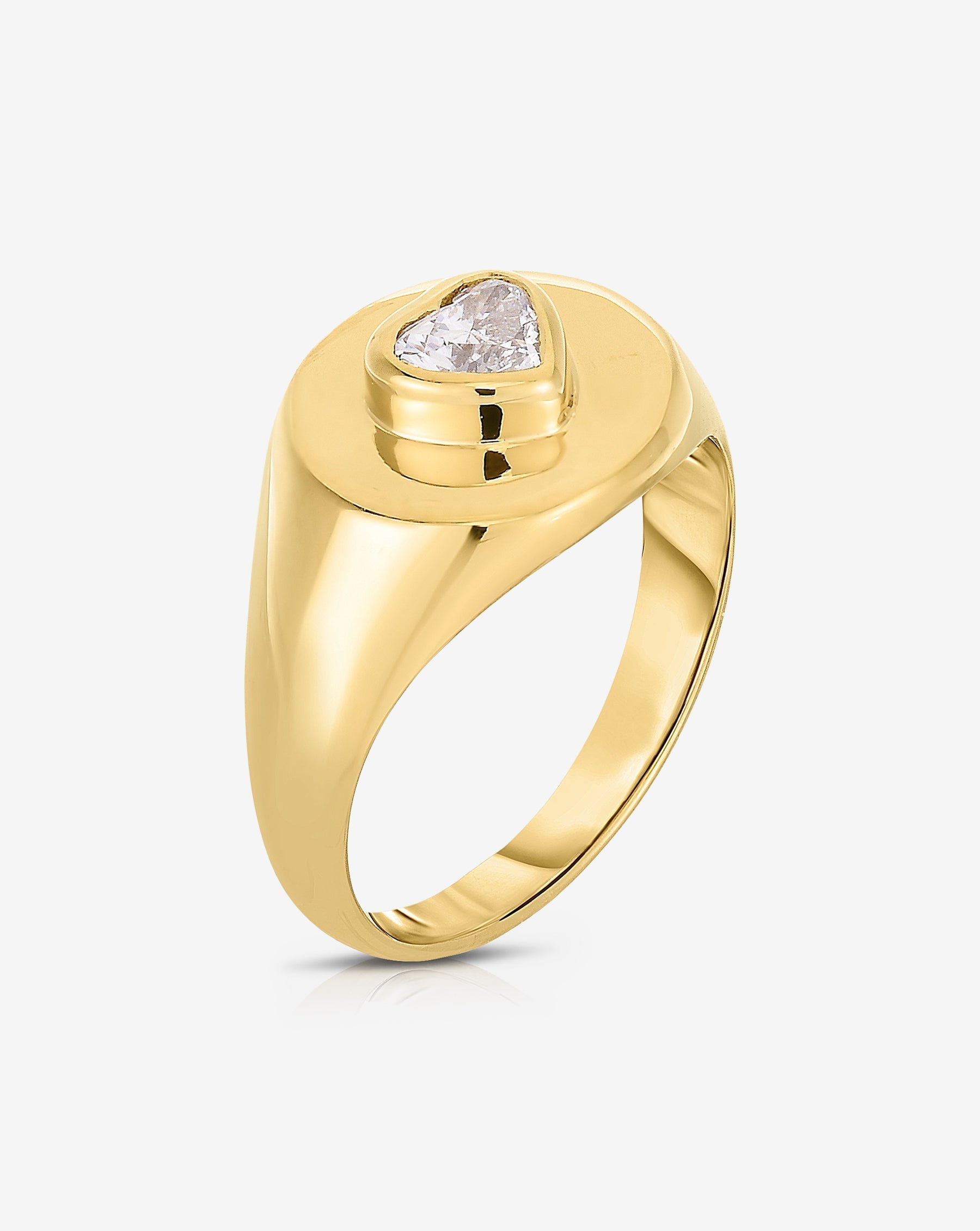 Elegant Diamond Signet Pinky Ring for Men & Women - 14K Gold or Sterling Silver - Perfect for Engraving, Gifts & Special Occasions