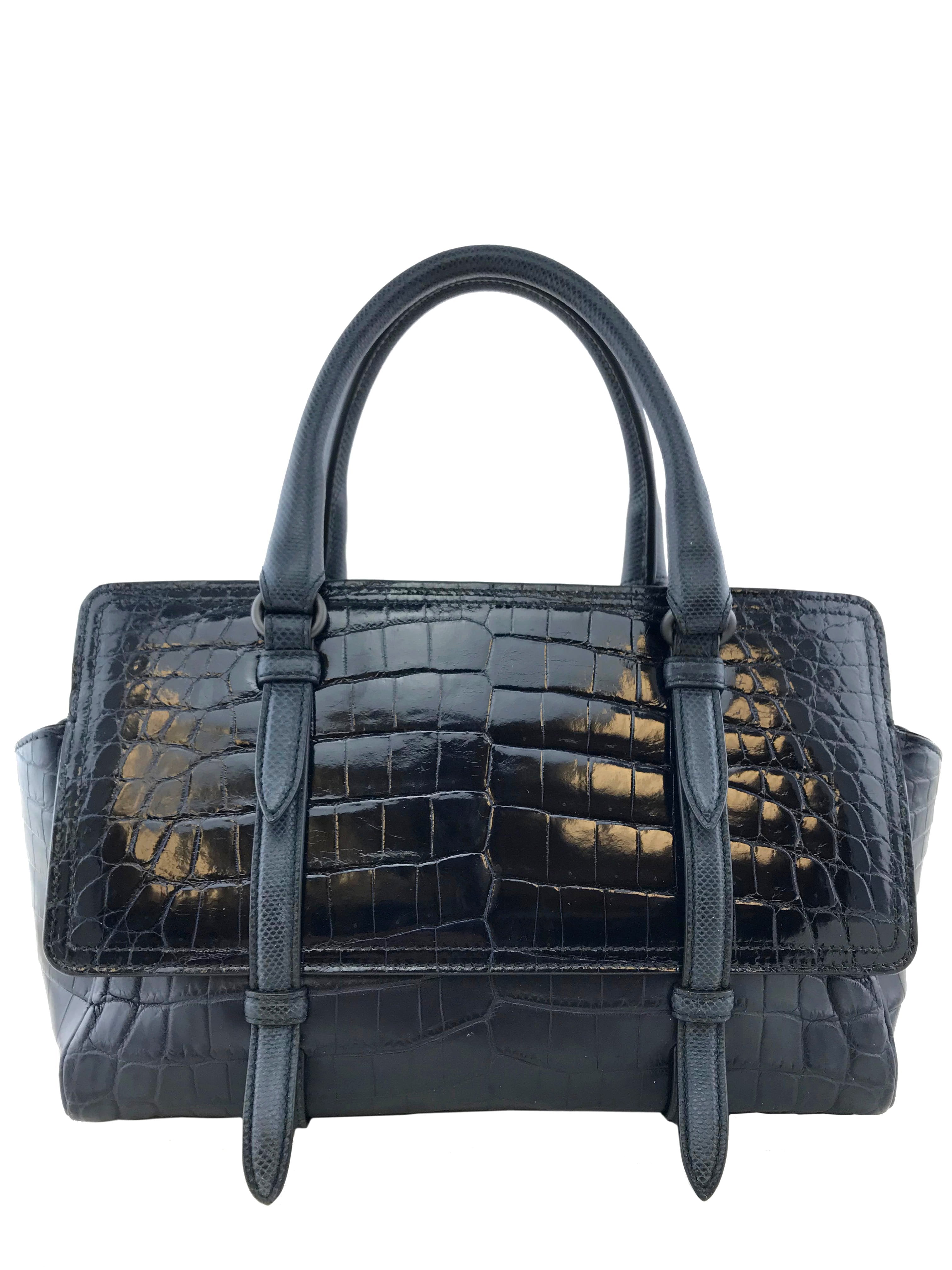 Bottega Veneta Monaco Medium Crocodile Leather Handbag - Luxury Designer Tote for Women, Perfect for Work, Travel & Evening Events