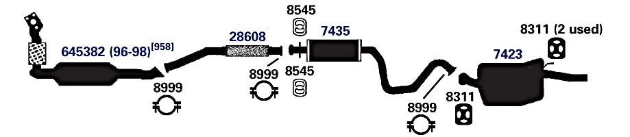 AP Exhaust Muffler 7423 - Durable Car Exhaust System for Smooth Rides