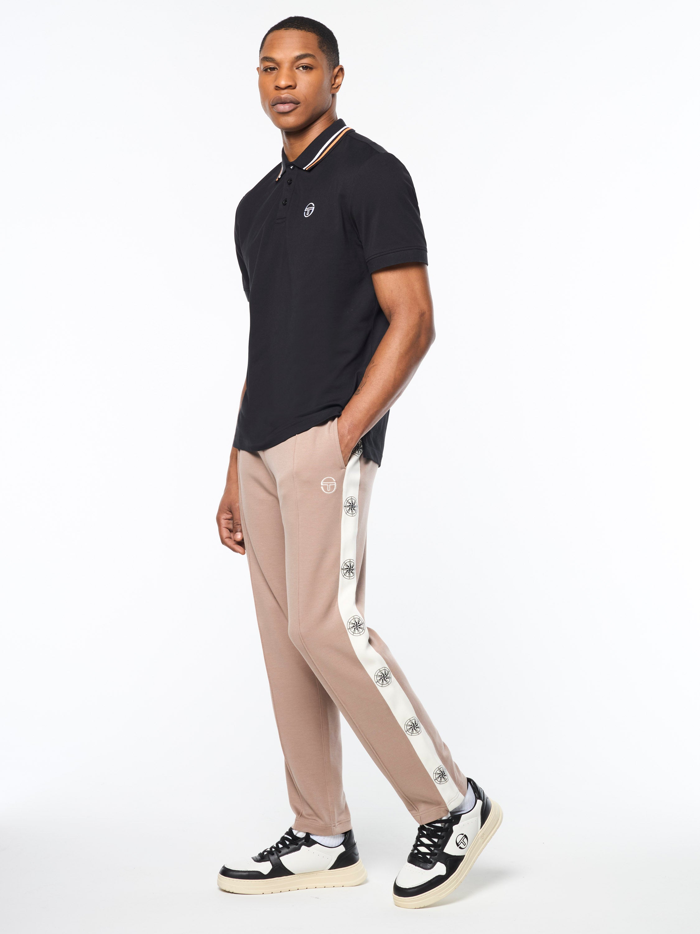Ciro Piqué Polo Shirt for Men - Premium Black Cotton Knit Casual Wear - Perfect for Business, Golf & Everyday Outfits