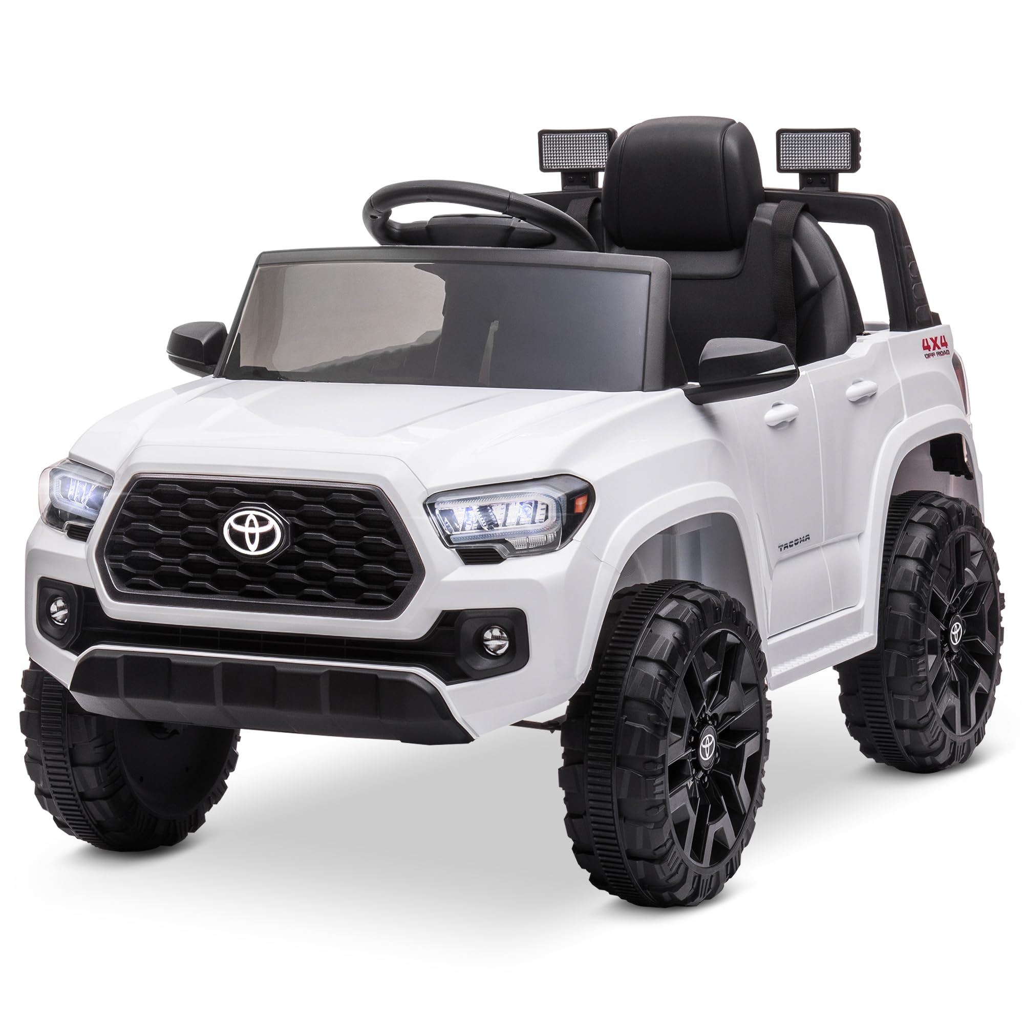 **Kidzone 12V Licensed Toyota Tacoma Electric Ride-On Truck for Kids – Battery-Powered, Remote Control, 3 Speeds, MP3 Player, Horn & LED Lights – Perfect for Outdoor Play & Birthday Gifts**
