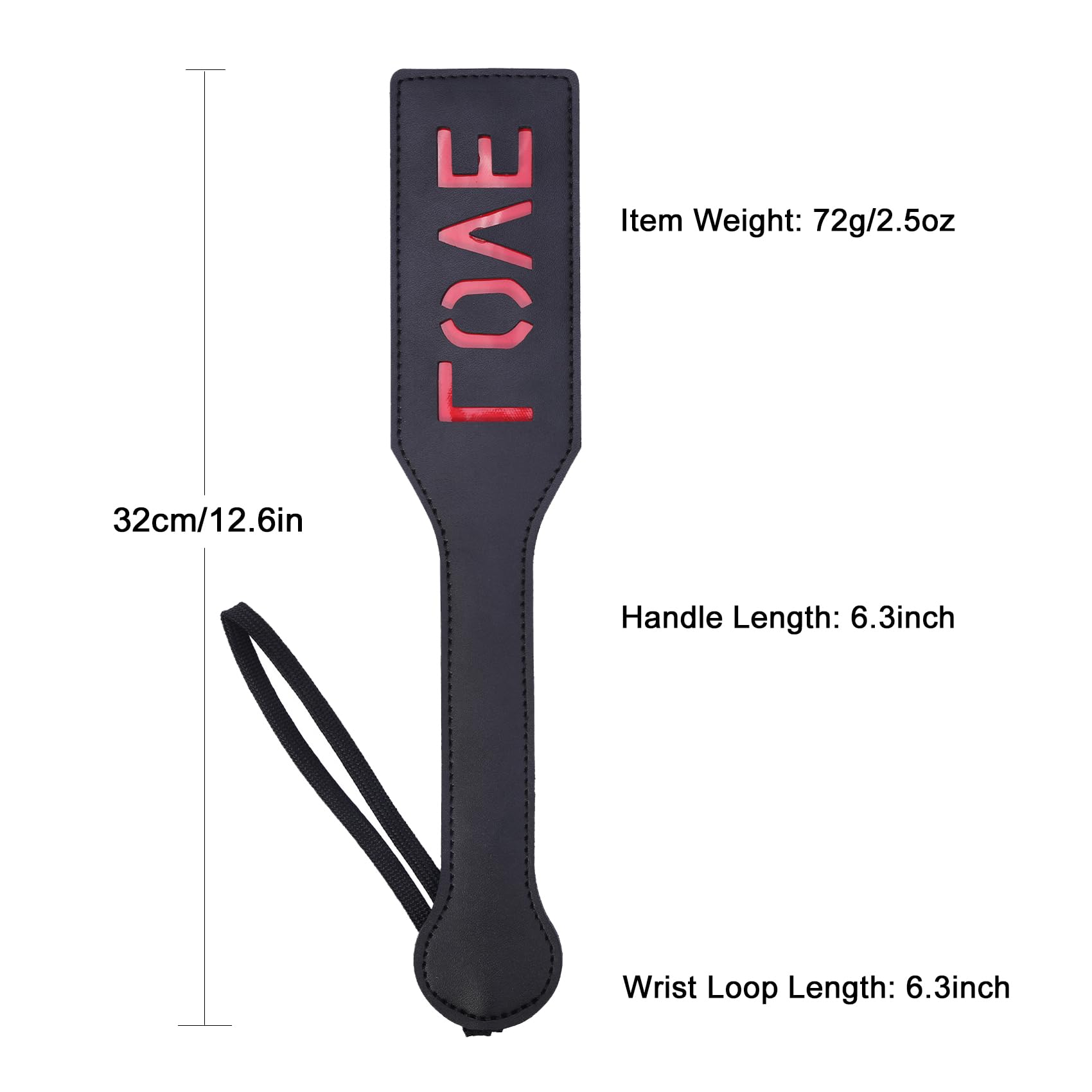 Premium Faux Leather Spanking Paddle - BDSM Bondage Toy for Couples, Adults & Sensual Play - Perfect for Bedroom Fun, Roleplay & BDSM Scenes