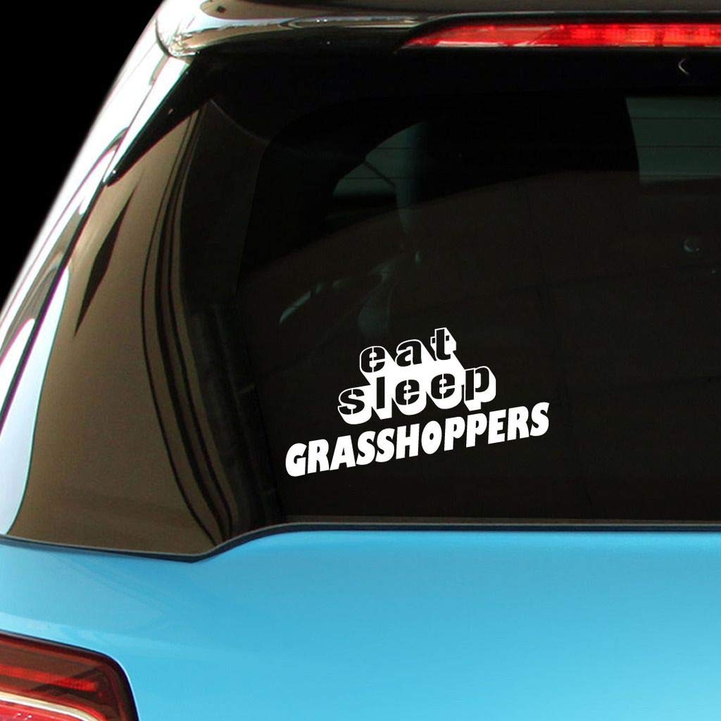 Funny EAT Sleep Grasshoppers Car & Laptop Vinyl Decal Sticker - Perfect for Car Windows, Laptops, Walls & DIY Decor