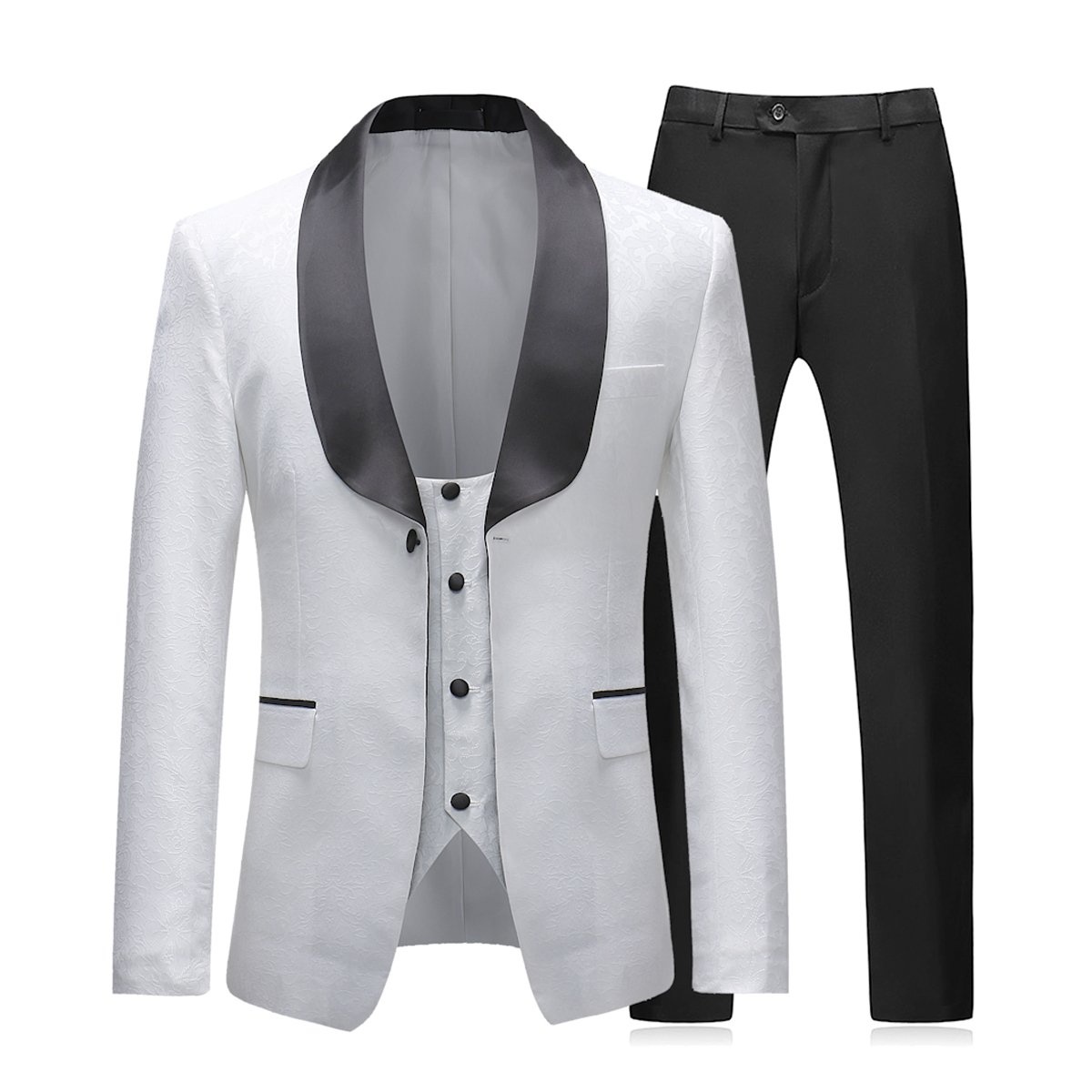 Stylish Boyland Men's Slim Fit Tuxedo Suit for Wedding & Formal Events - Perfect for Prom, Groom Attire, and Black Tie Occasions