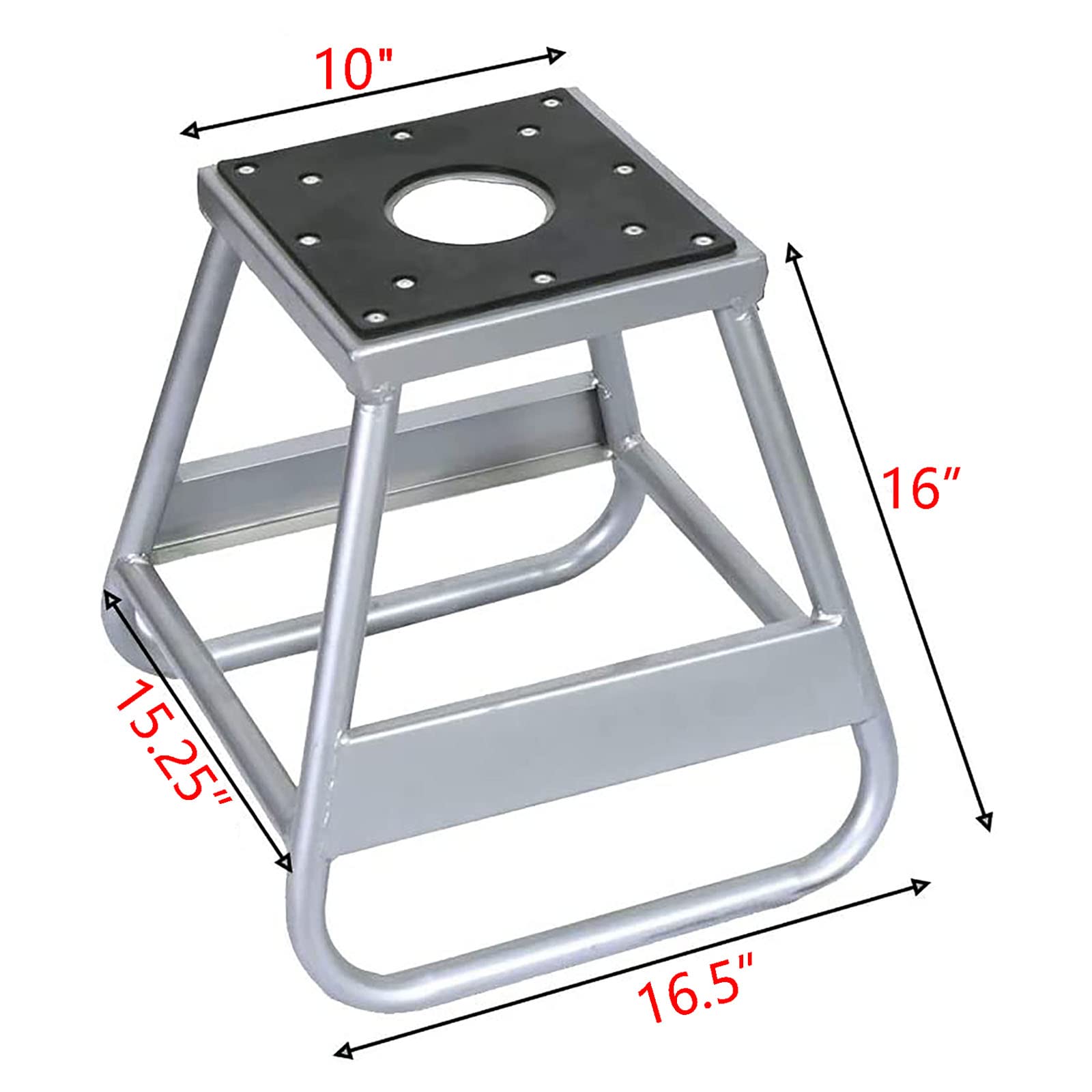 MILLION PARTS Heavy Duty 1000LB Capacity Motorcycle Stand - Silver Steel Motocross Dirt Bike Maintenance Stand for Hoist Lift & Repair | Perfect for Garage Workshop, DIY Bike Maintenance & Professional Mechanic Use