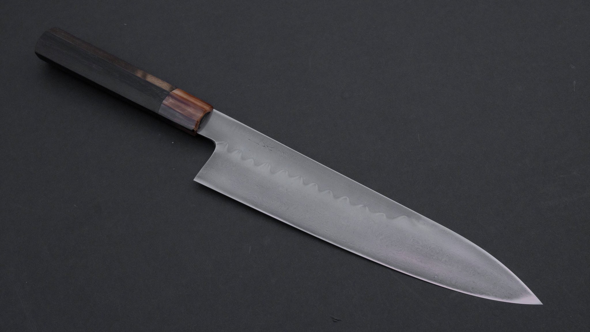 Hitohira Togashi Yohei White #1 Mizu Honyaki Gyuto 240mm Japanese Chef Knife with Taihei Ebony Handle & Saya - Premium Kitchen Knife for Professional Chefs & Home Cooking