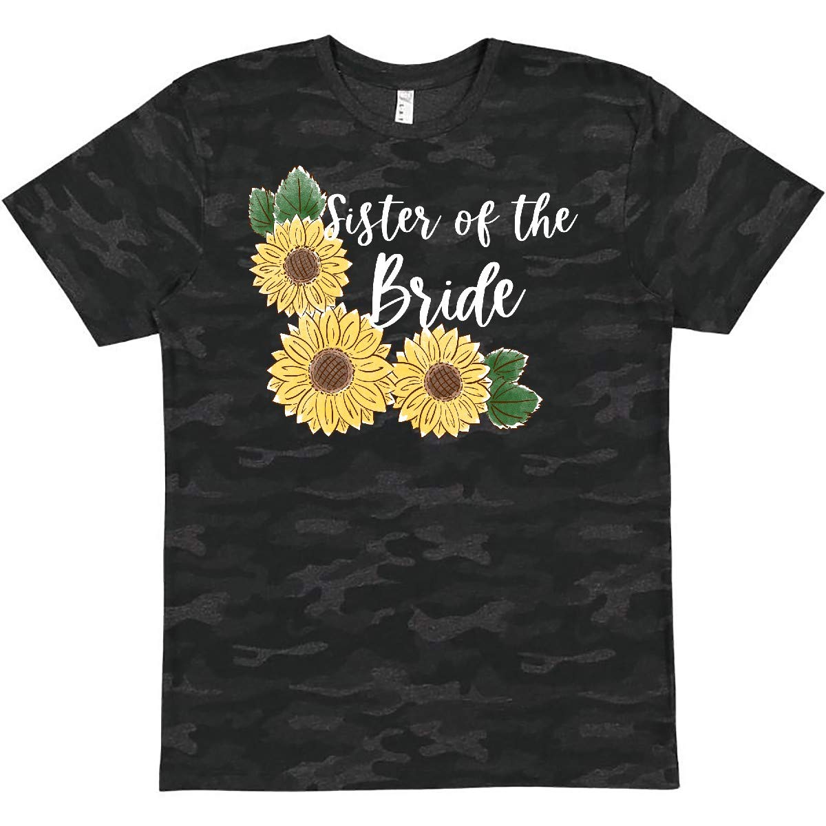 Inktastic Sister of The Bride Sunflower T-Shirt - Cute Floral Wedding Party Outfit for Bridesmaids & Sisters