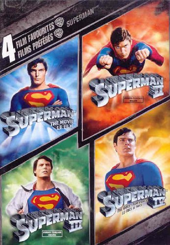 Superman Movie Collection - 4 Film Favorites (Superman: The Movie, Superman II, Superman III, Superman IV: The Quest for Peace) [Bilingual] - Perfect for Movie Nights & DC Fans