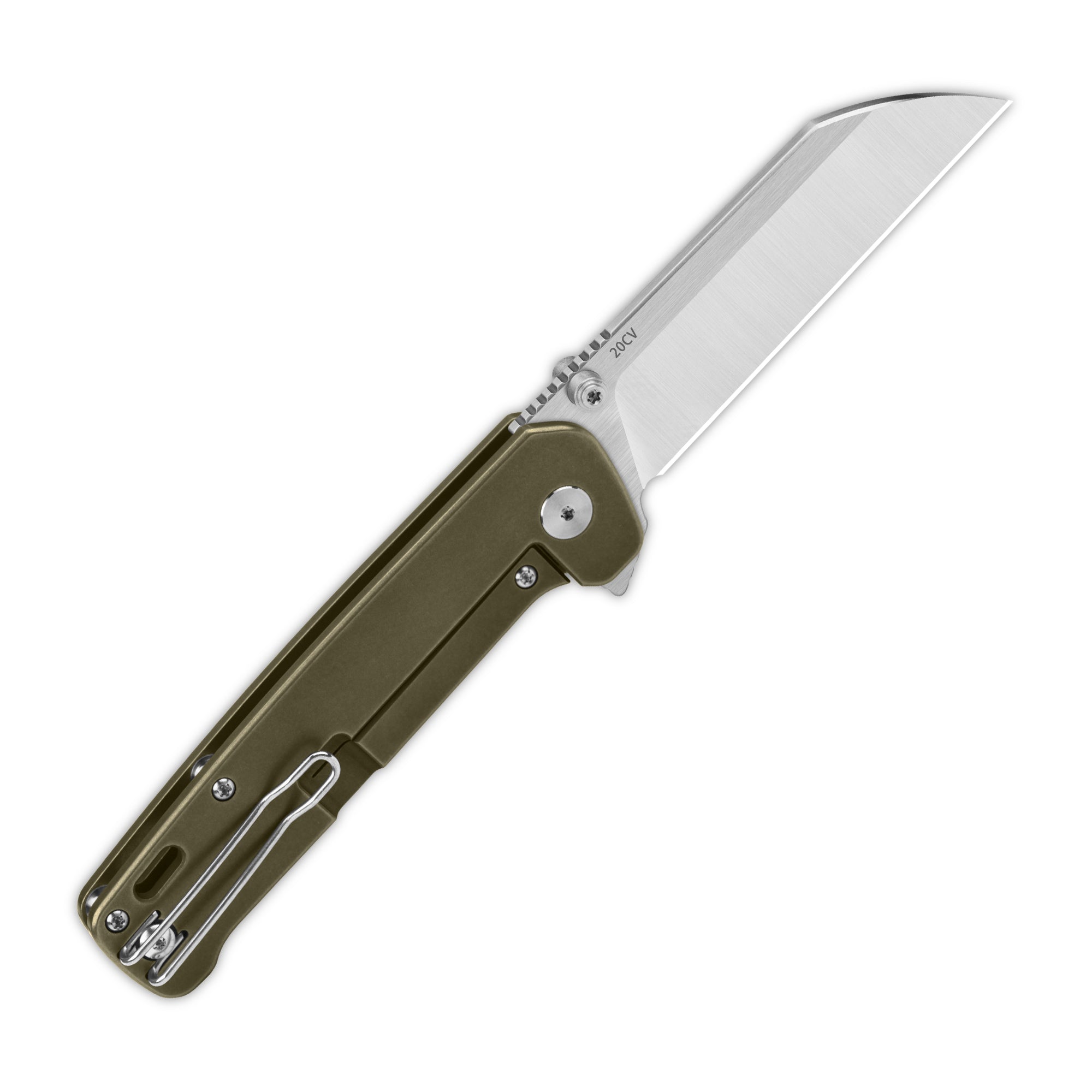 QSP Penguin Plus Frame Lock Pocket Knife - 20CV Steel Blade, Titanium Handle - EDC, Outdoor, Camping & Everyday Carry Knife