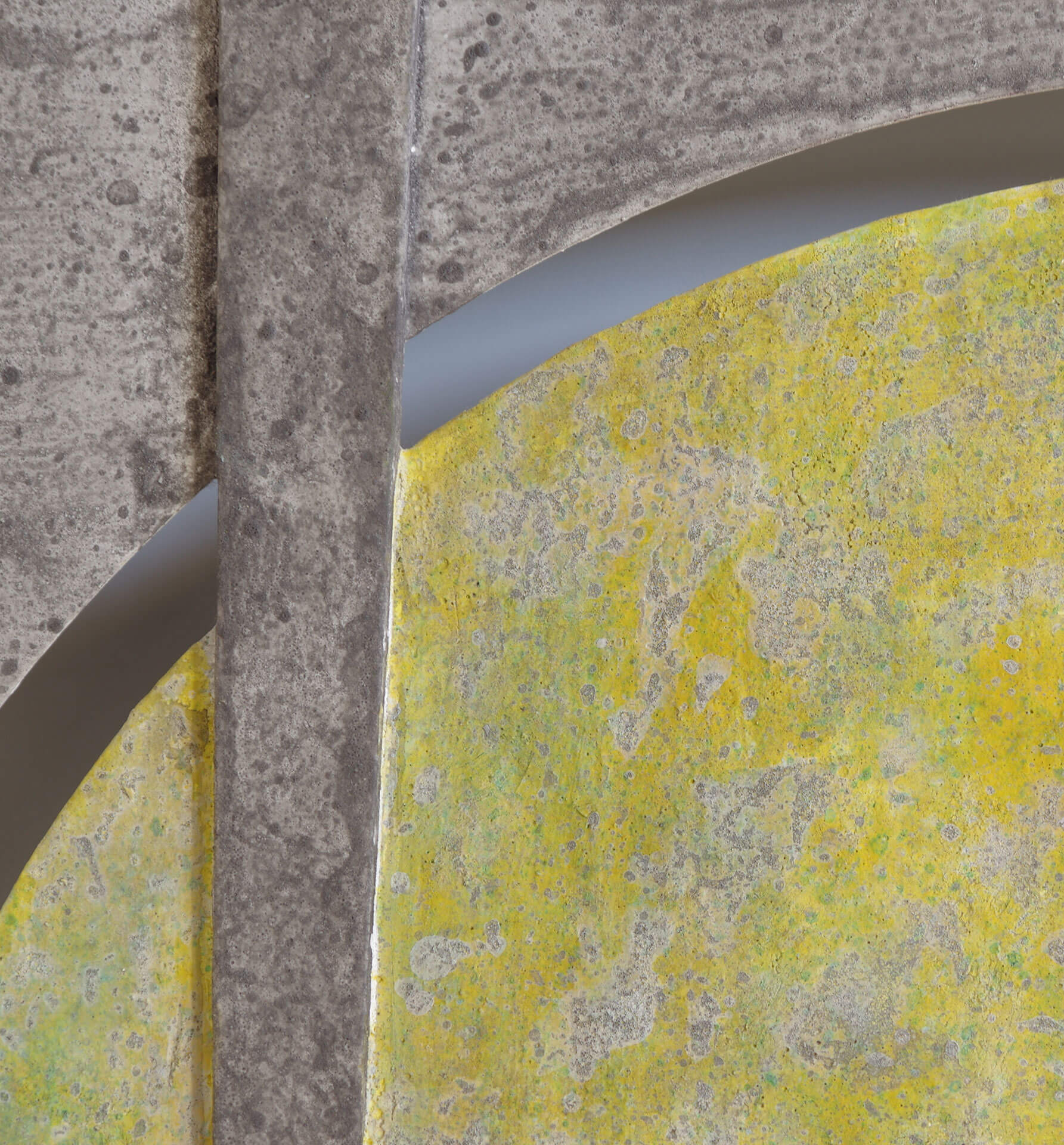 Luna Gialla Steel Sculpture with Acrylic Accents - Modern Art Decor for Home & Office