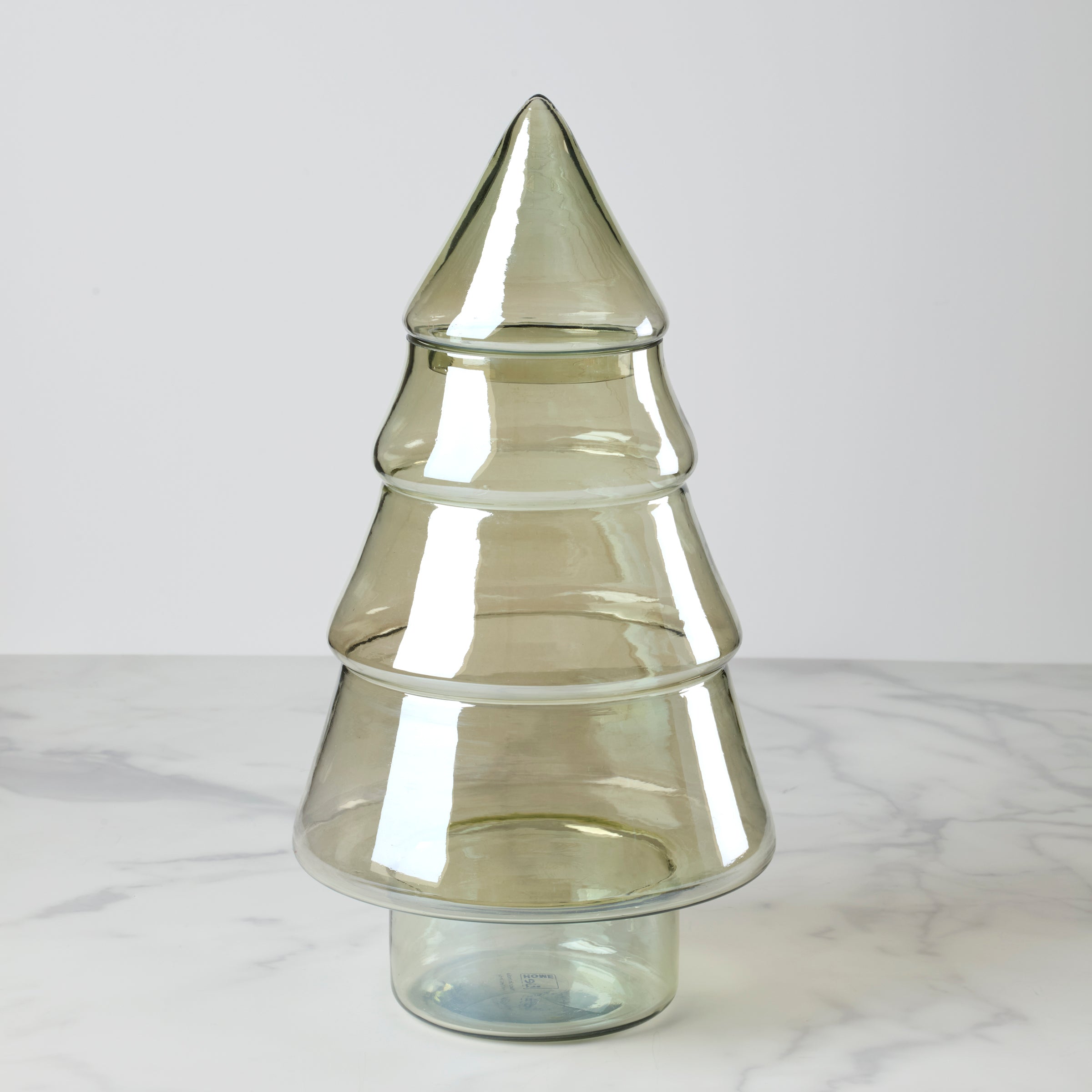Premium Large Green Luster Glass Tree Jar - Elegant Home Decor for Plants, Candles & Storage | Perfect for Living Room, Kitchen & Office Display