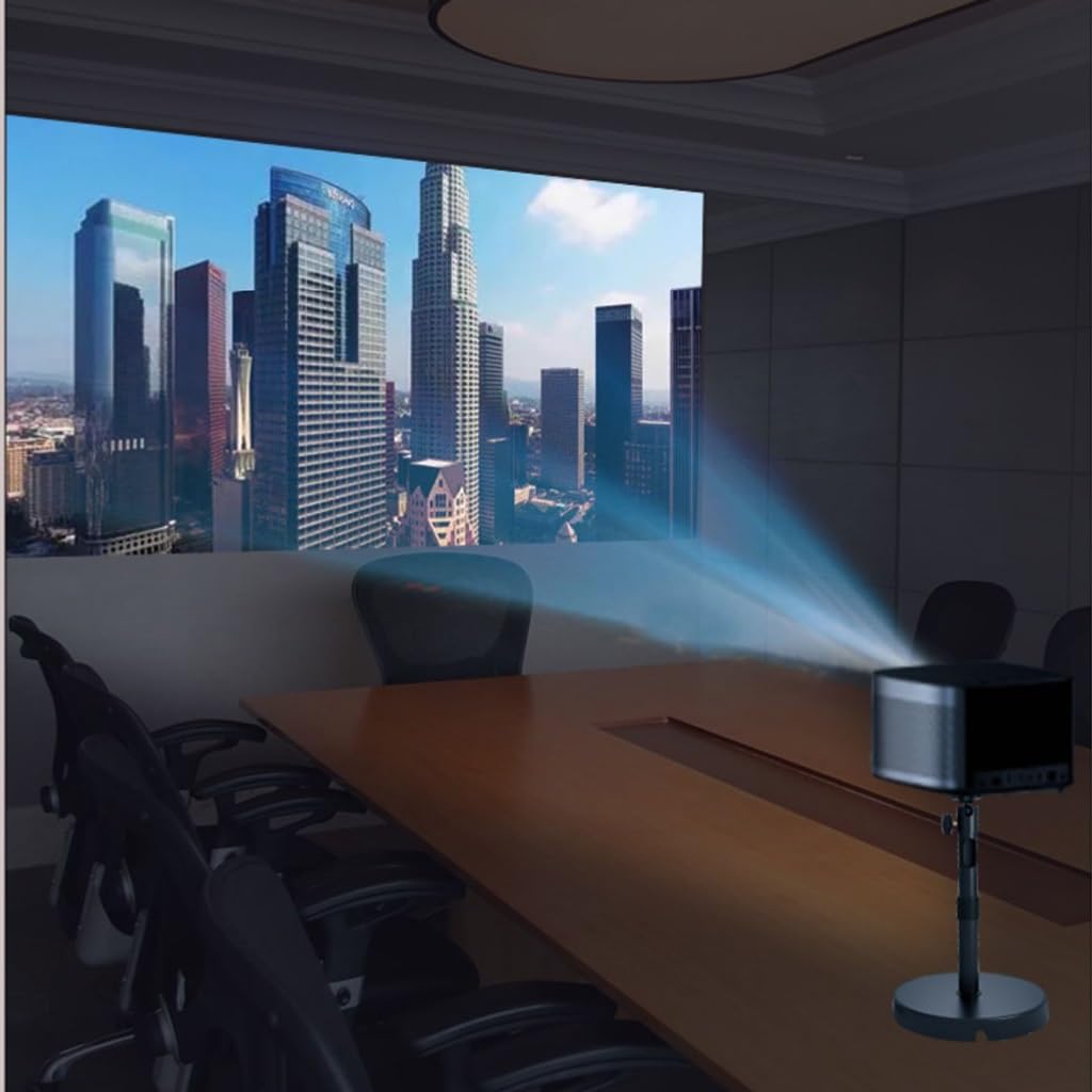 Heavy-Duty Projector Stand & Bracket - Adjustable Desktop & Bedside Lifting Shelf for Projectors | No Drilling Required | Compact Size (Black) | Perfect for Home Theater, Office Presentations & Outdoor Movie Nights