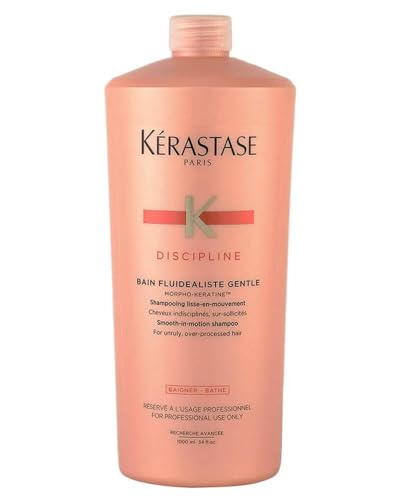 Kerastase Discipline Bain Fluidealiste Smoothing Shampoo for Frizzy Hair - 1000ml | Hydrating & Detangling for Silky, Manageable Hair - Perfect for Daily Use & Salon-Quality Results at Home