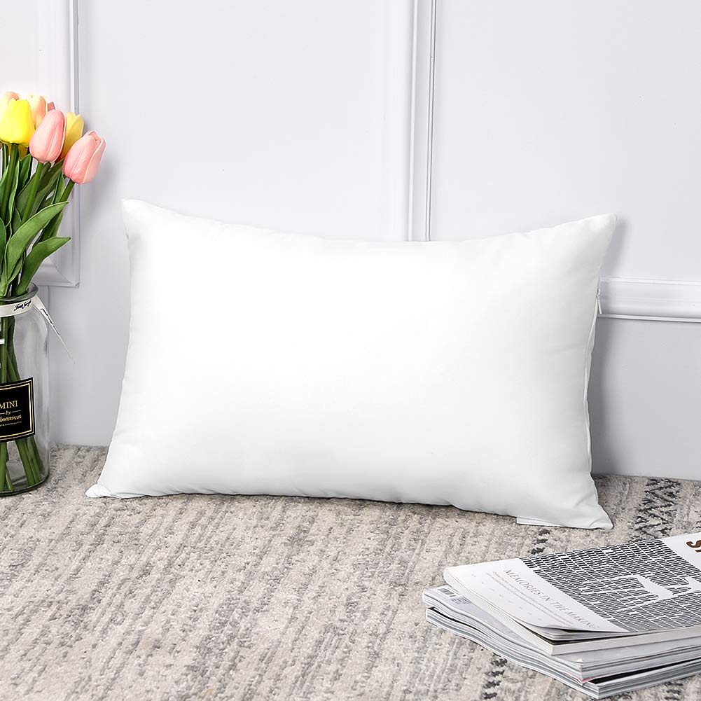 OTOSTAR 12x20 Inch Throw Pillow Inserts, Set of 4 Square Cushion Stuffers - Soft White Decorative Pillow Forms for Couch, Sofa, Bed & Home Decor - Perfect for Living Room, Bedroom, Nursery & Office