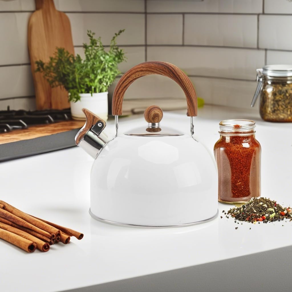 **Cabilock 1-Piece Stainless Steel Whistling Tea Kettle - Stovetop Water Boiler for Home & Kitchen - Perfect for Tea, Coffee & Cooking**
