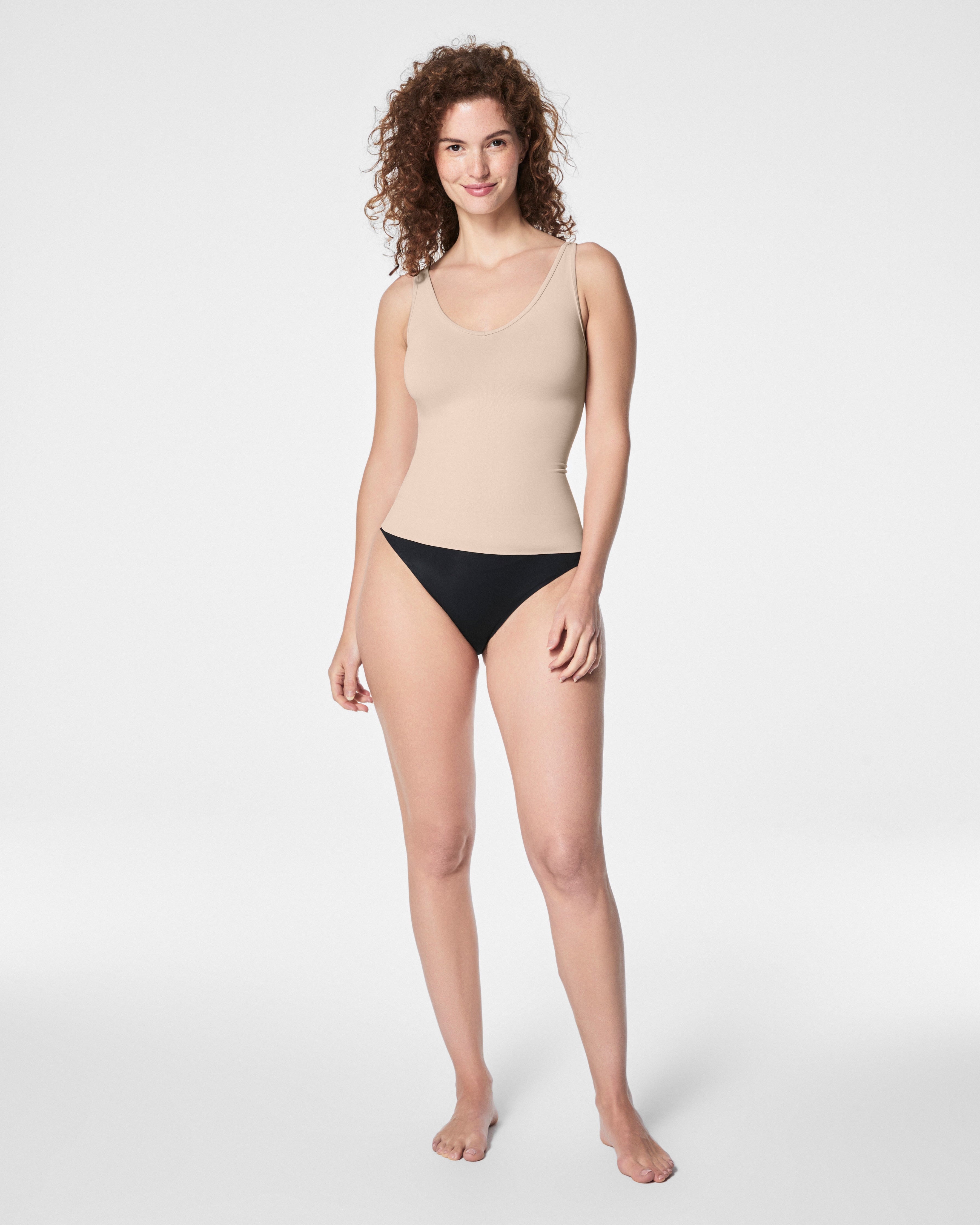 SPANX Sculpt™ Seamless Power Tank Top for Women - Shapewear T-Shirt with Built-in Bra for Smoothing & Slimming - Perfect for Work, Gym & Everyday Wear
