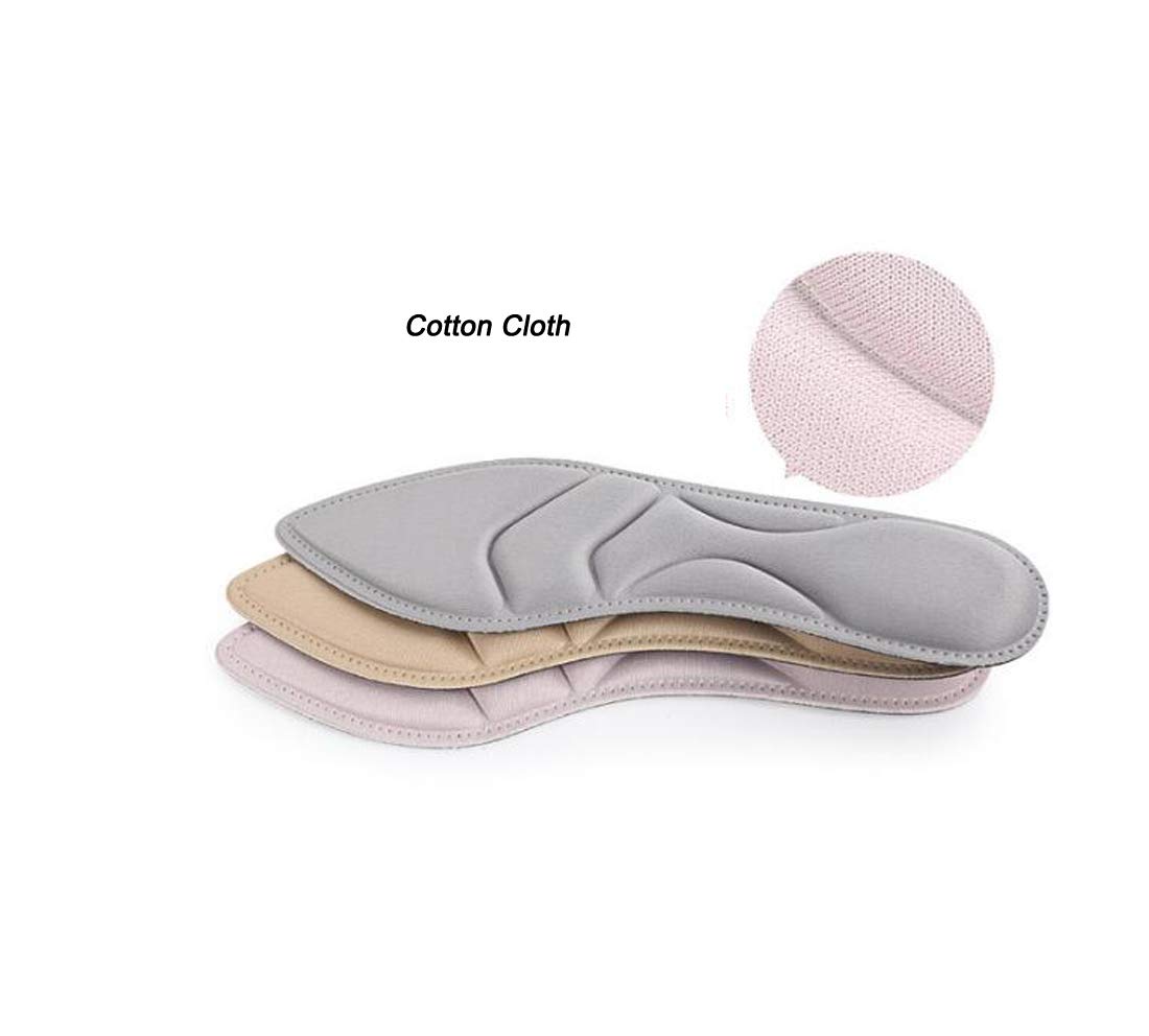 2 Pairs 4D High Heel Gel Insoles for Women - Breathable Massage Shoe Cushions with Arch Support for Pain Relief & Foot Care (Light Pink) | Perfect for Work, Parties & Long Wear Comfort