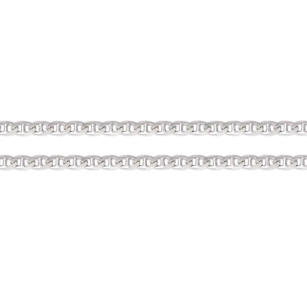 14K Real Gold Gucci Chain Necklace - White Rhodium Plated Italian Jewelry for Men & Women | 16-24 Inch Length, 2.2-6.0mm Width | Perfect Gift for Anniversary, Birthday & Special Occasions | Luxury Everyday Wear & Party Accessory